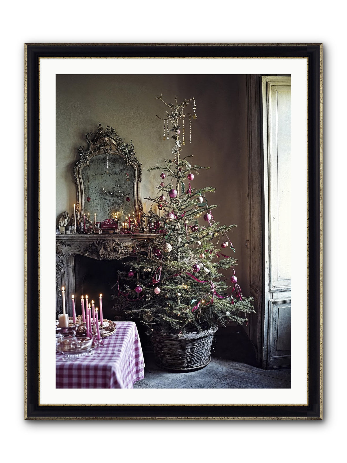 Bonbon Boulevard Framed Print - Black & Gold 30x40