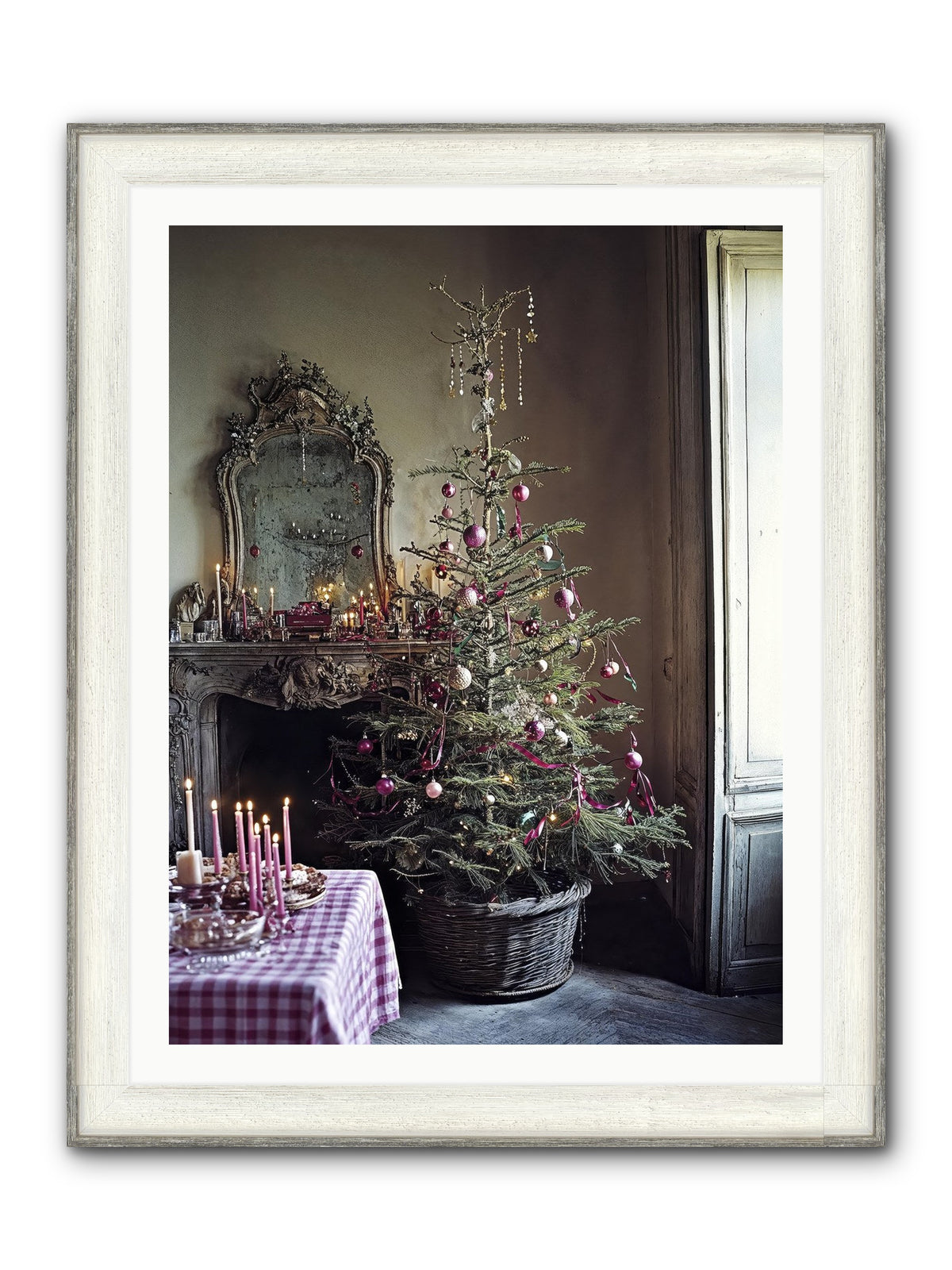 Bonbon Boulevard Framed Print - Driftwood White 30x40