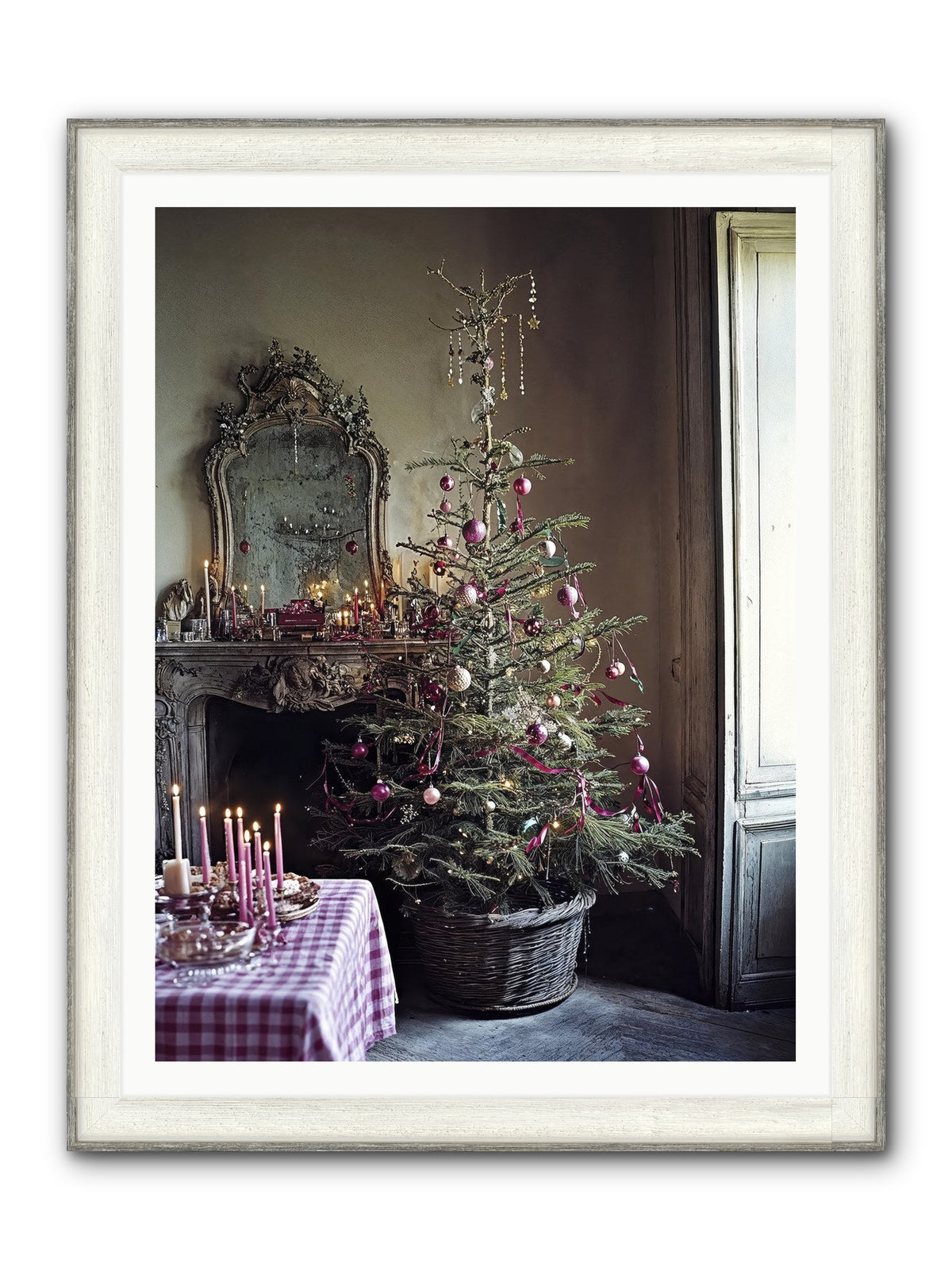 Bonbon Boulevard Framed Print - Driftwood White 36x48