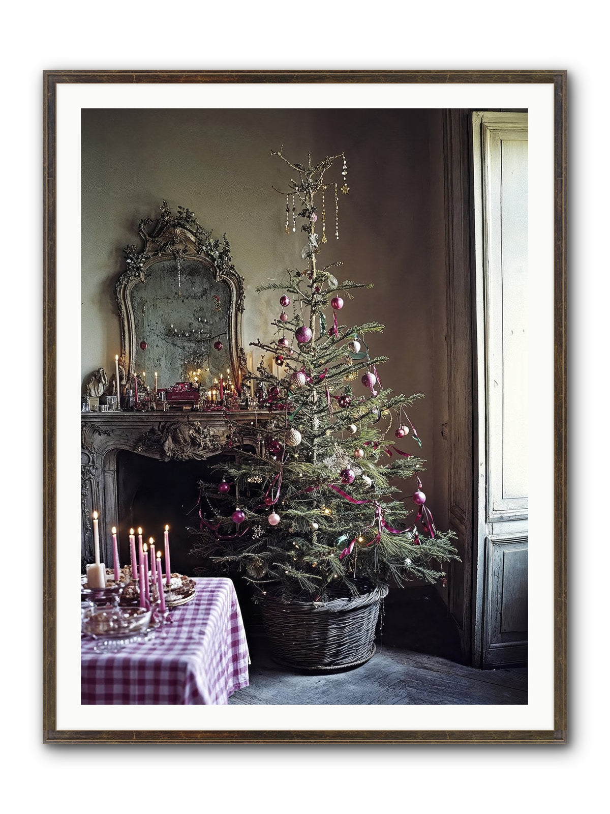 Bonbon Boulevard Framed Print - Slimwoods Black/Gold 36x48