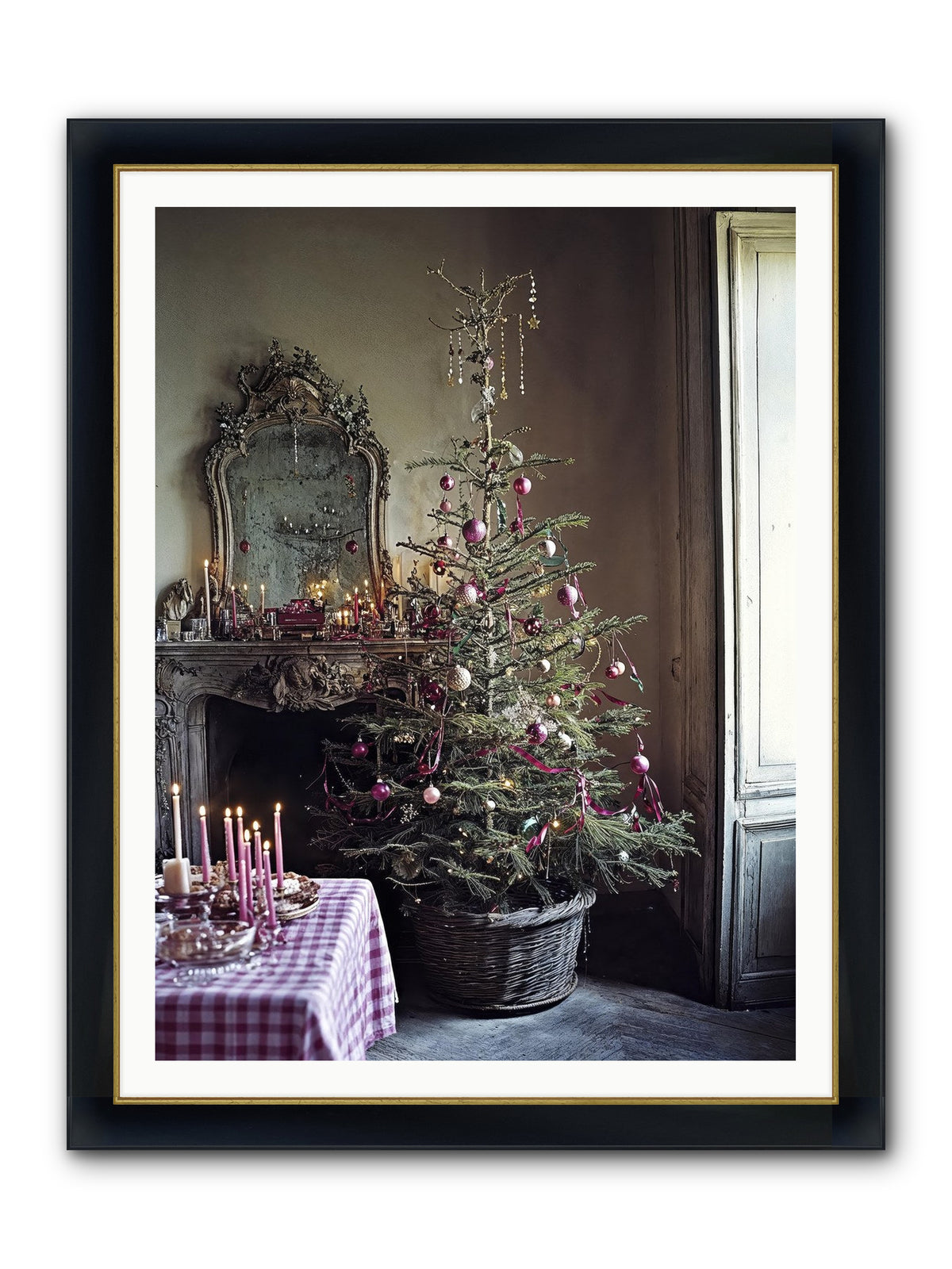 Bonbon Boulevard Framed Print - Wide Black w/Gold 36x48