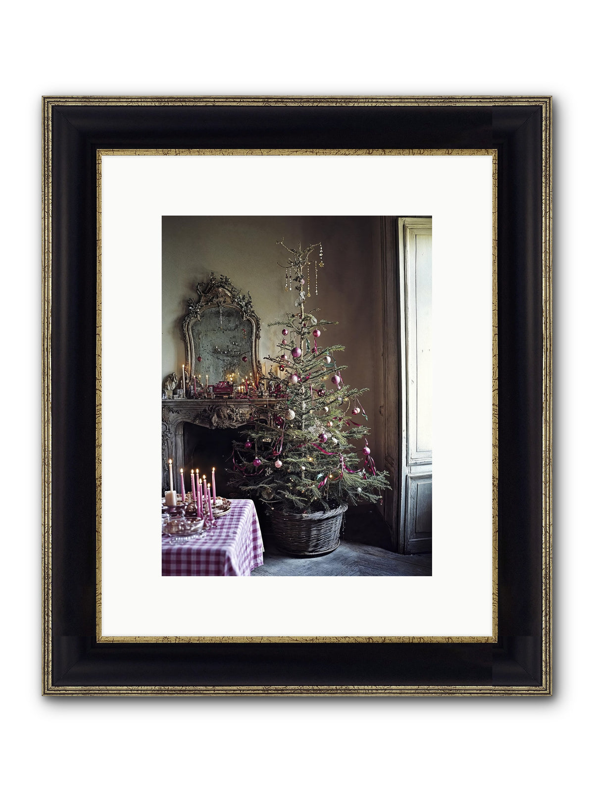 Bonbon Boulevard Framed Print - Black & Gold 9x12