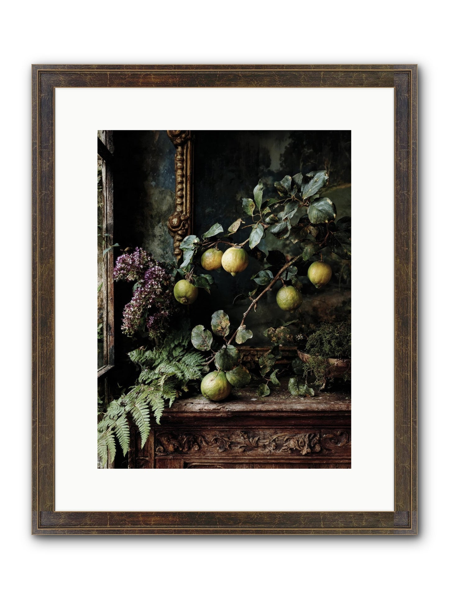 Bonheur Framed Print - Slimwoods Black/Gold 12x16