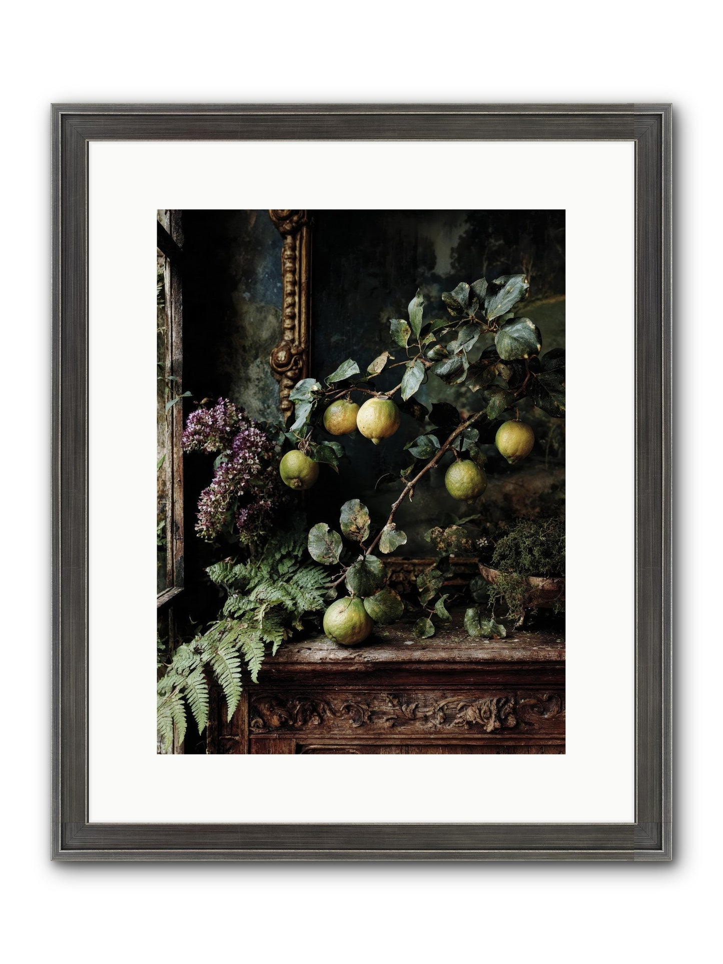 Bonheur Framed Print - Slimwoods Black/Silver 12x16