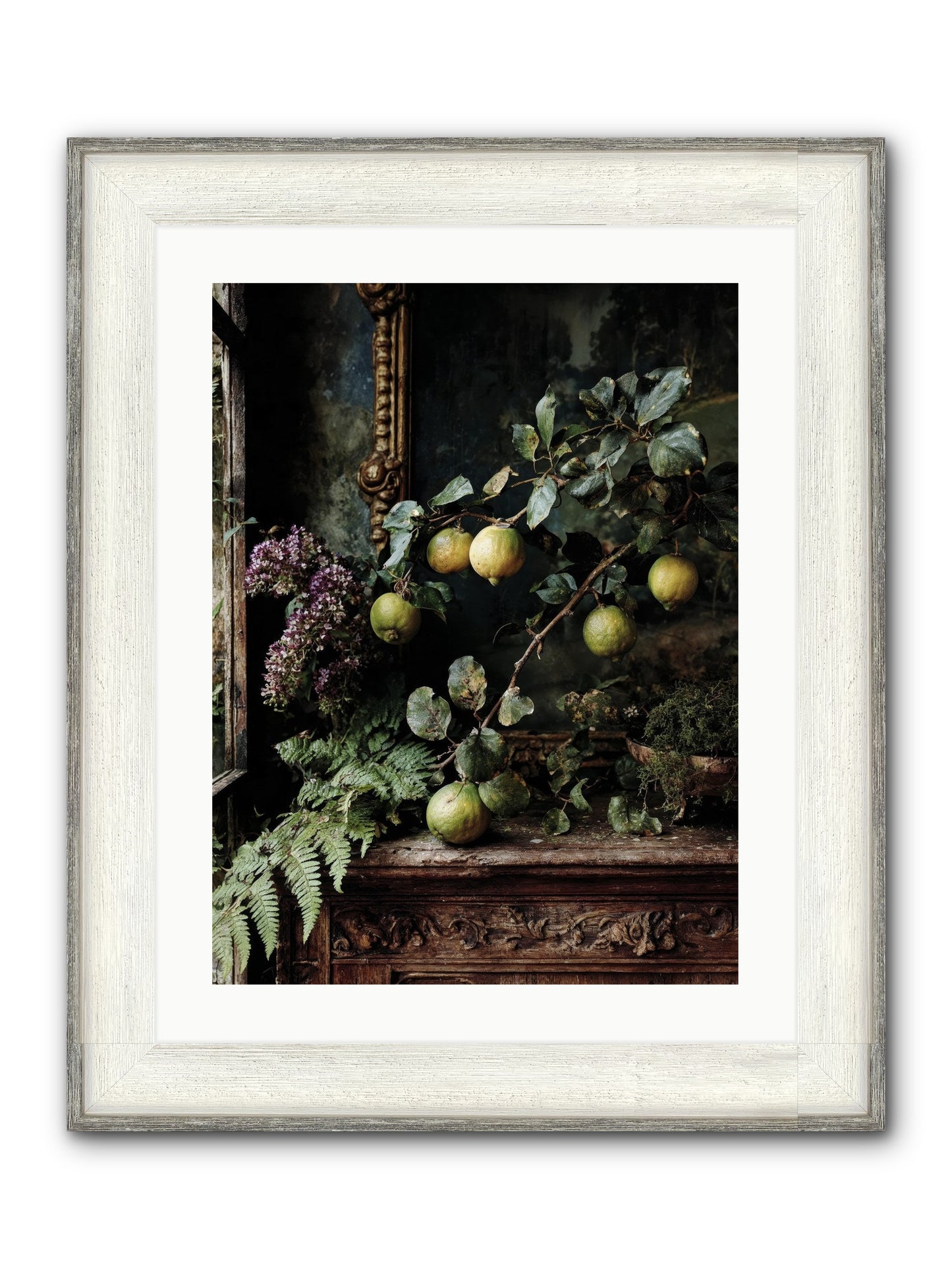 Bonheur Framed Print - Driftwood White 18x24