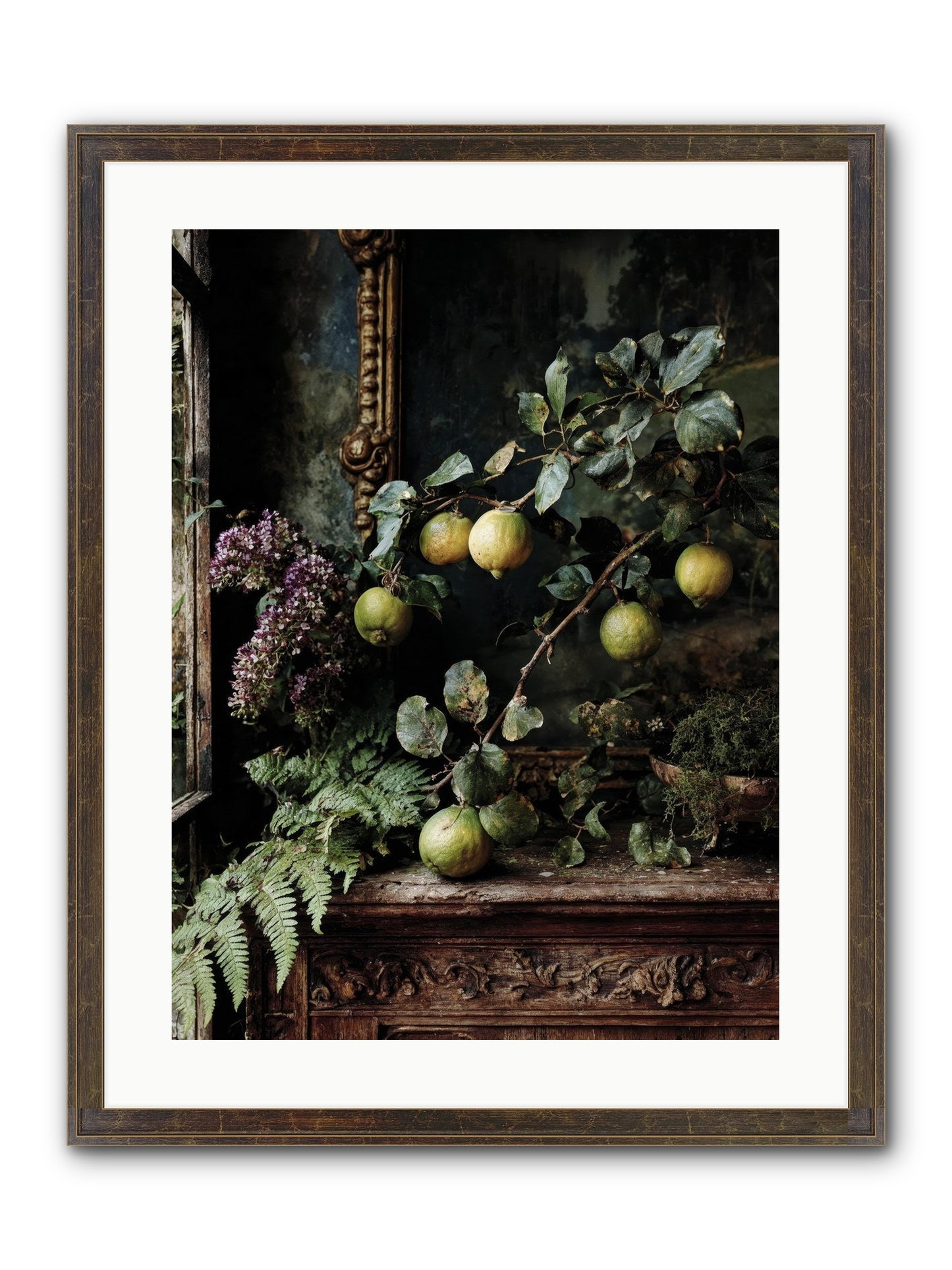 Bonheur Framed Print - Slimwoods Black/Gold 18x24
