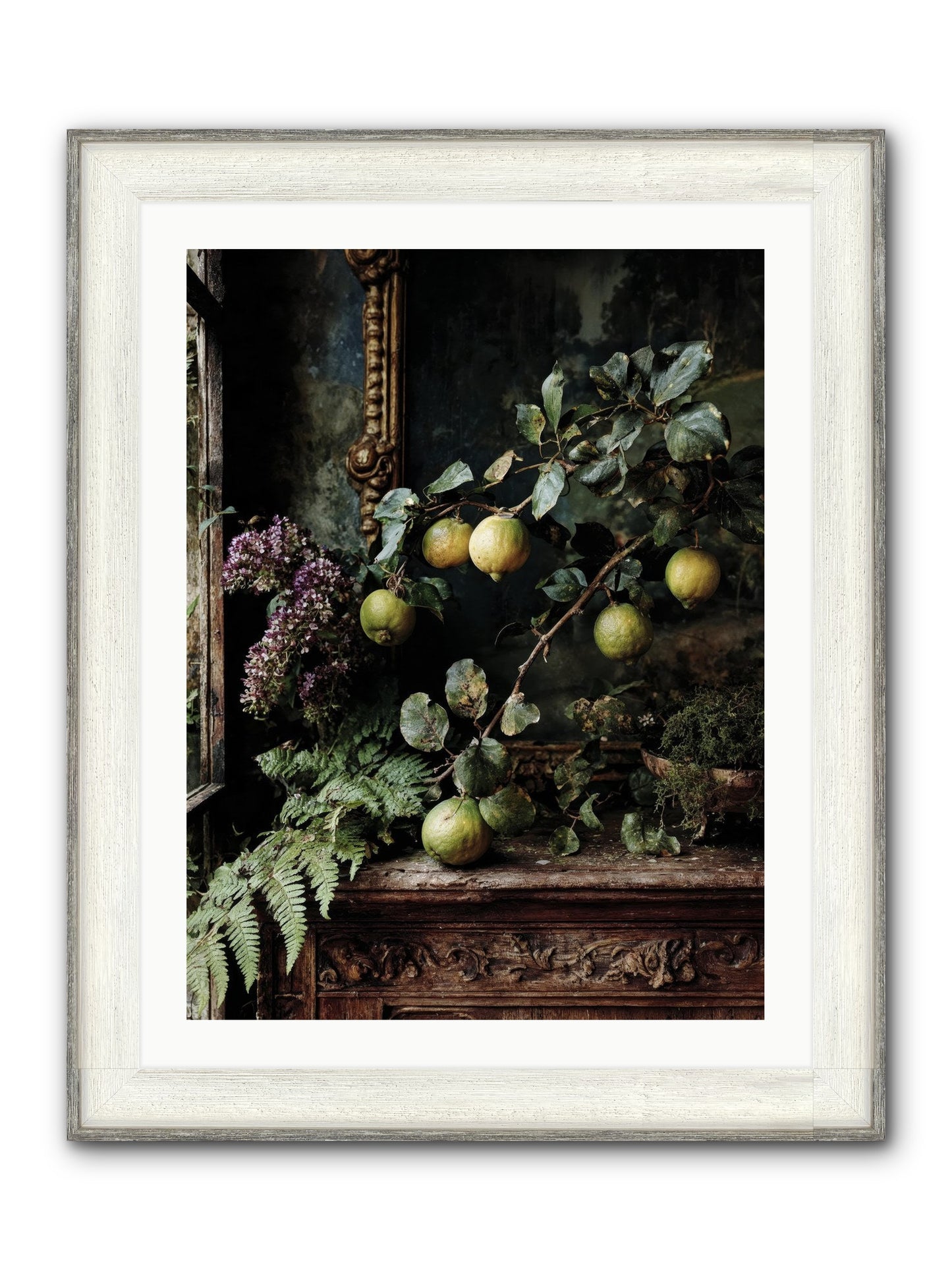 Bonheur Framed Print - Driftwood White 24x32