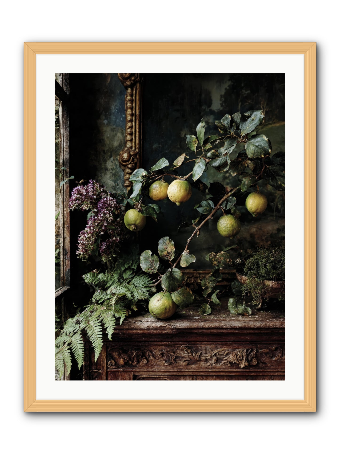 bonheur -- Framed Print - Natural 24x32