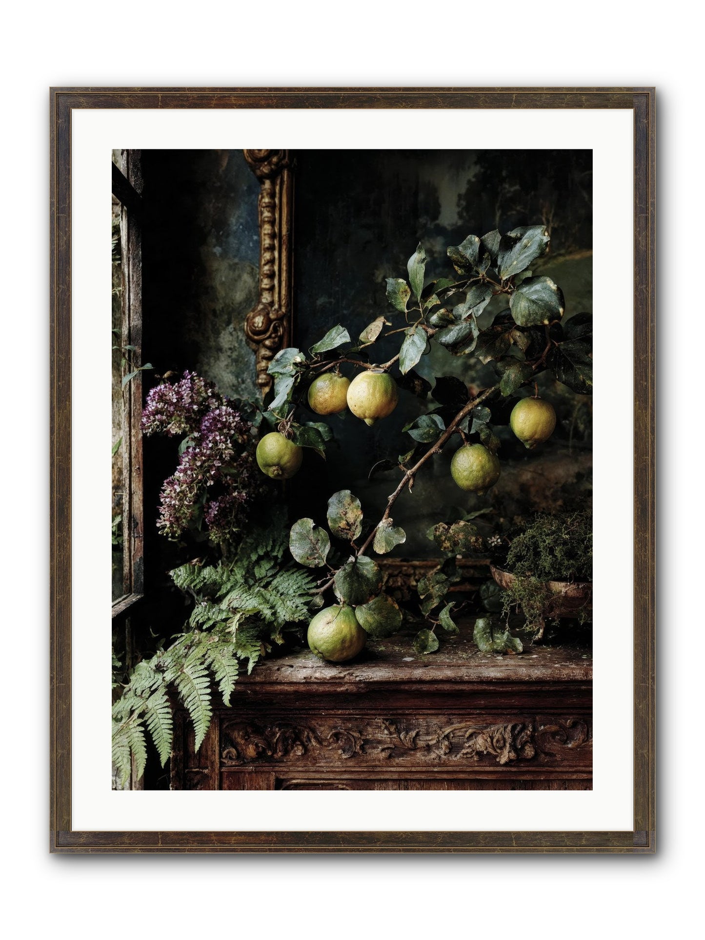 Bonheur Framed Print - Slimwoods Black/Gold 24x32