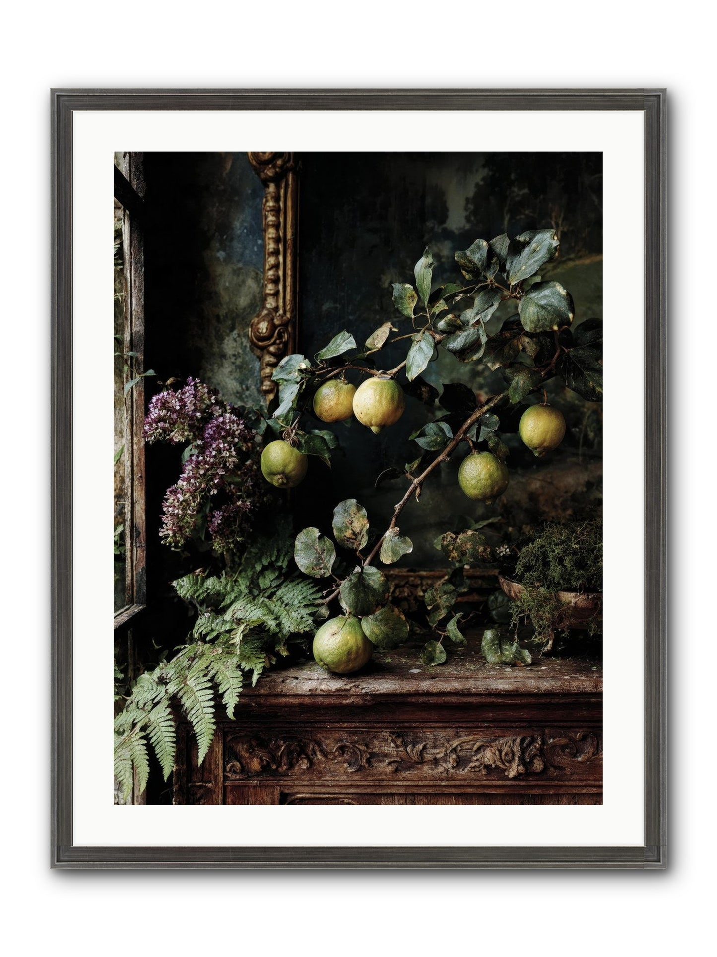 Bonheur Framed Print - Slimwoods Black/Silver 24x32