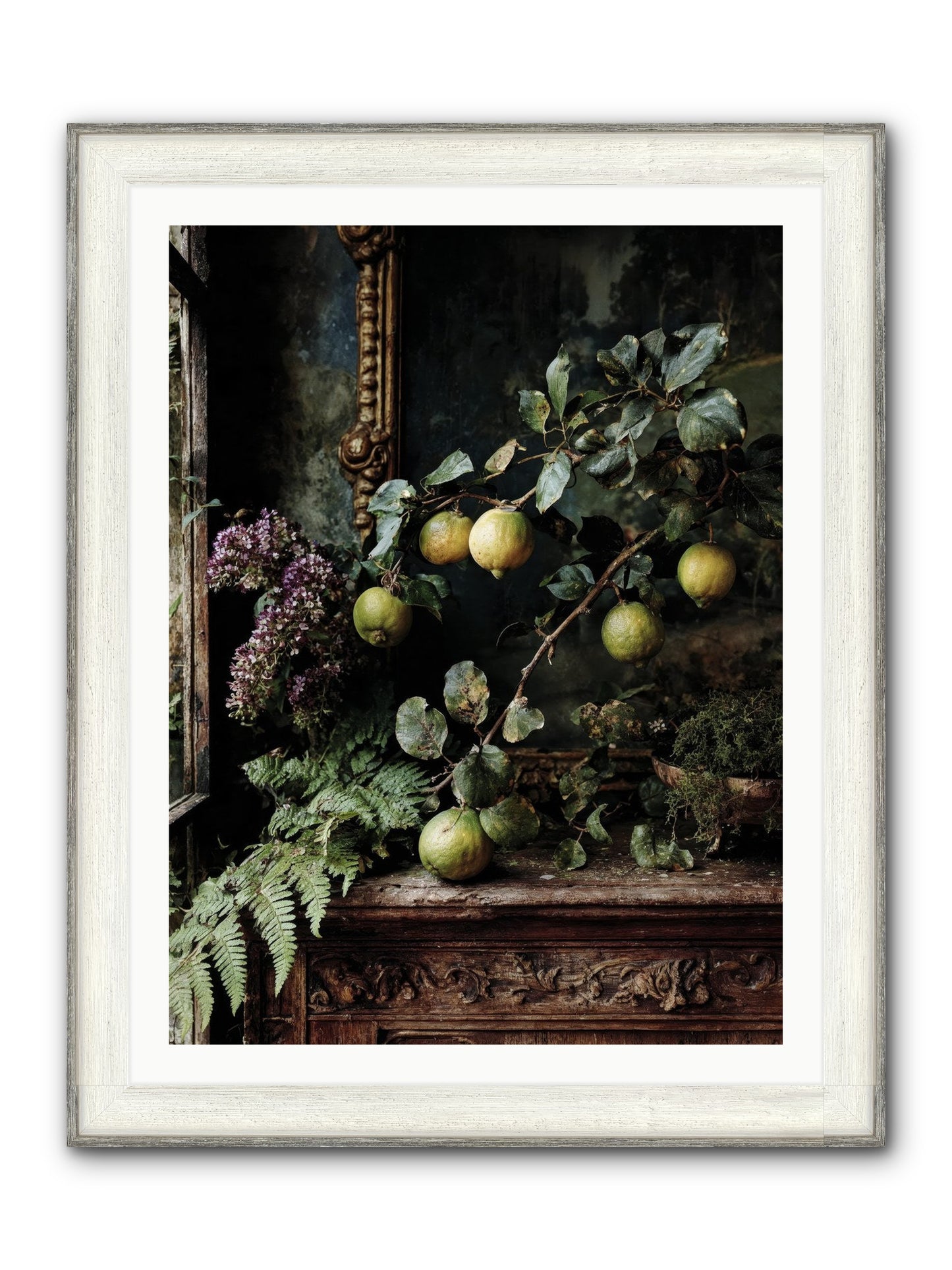 Bonheur Framed Print - Driftwood White 30x40