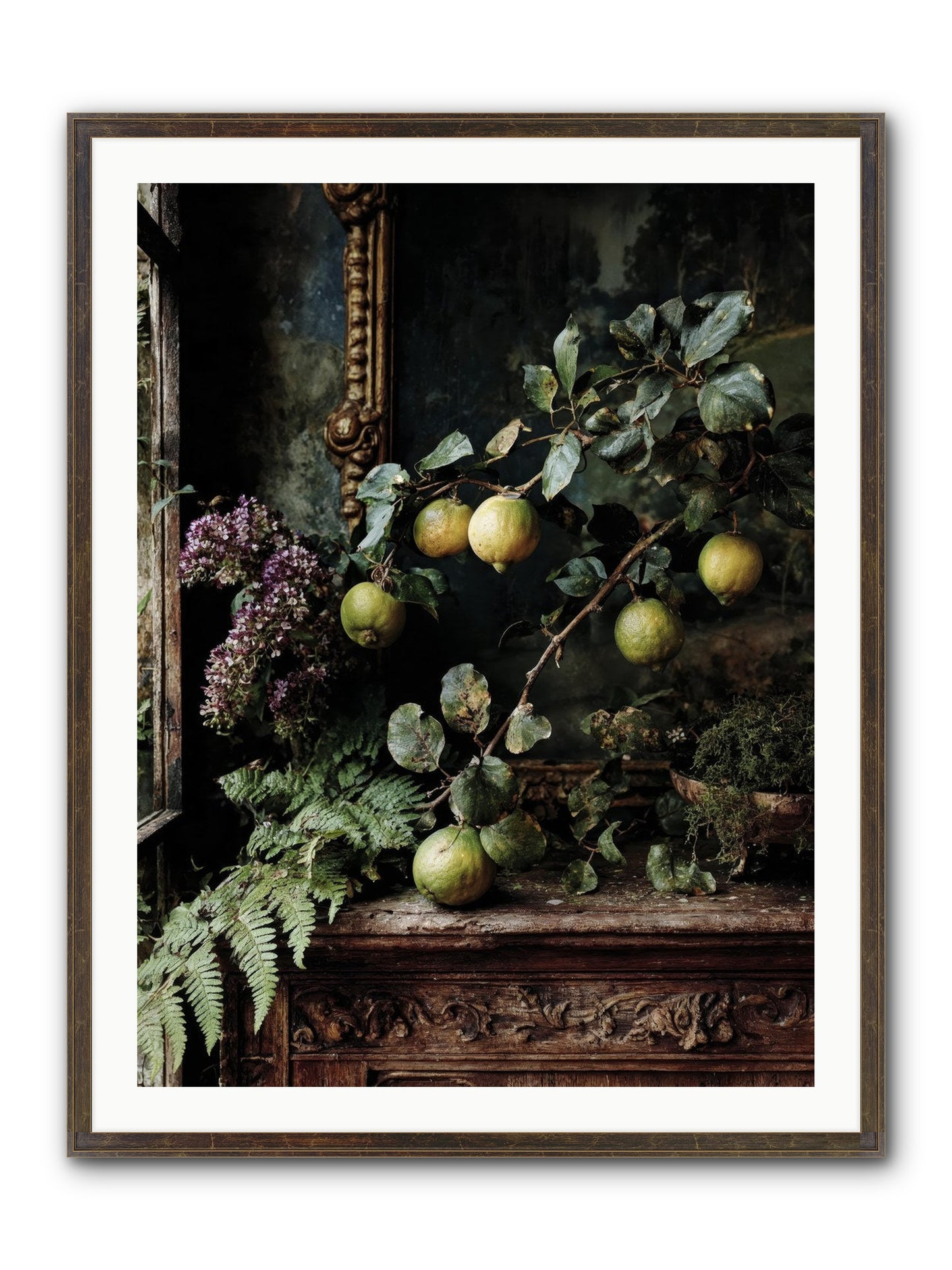 Bonheur Framed Print - Slimwoods Black/Gold 30x40