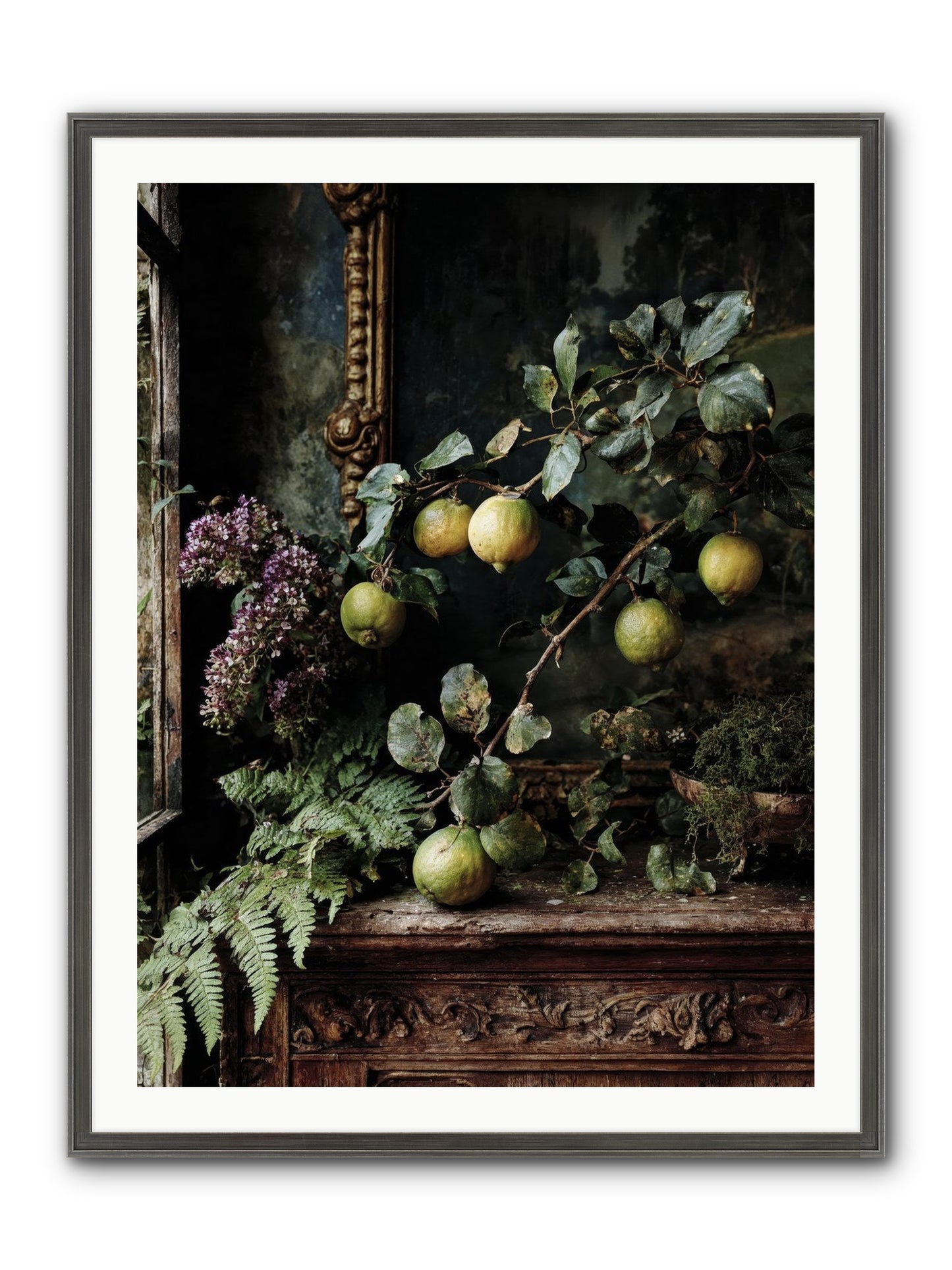 Bonheur Framed Print - Slimwoods Black/Silver 30x40