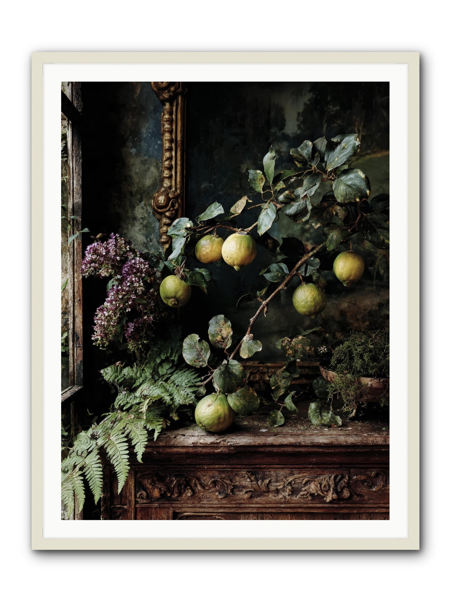 bonheur -- Framed Print - White 36x48