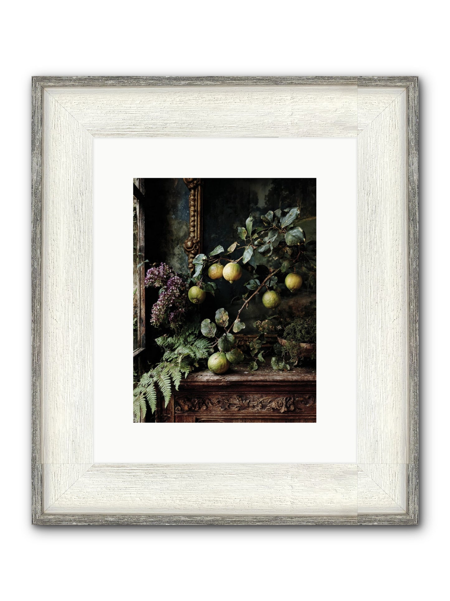 Bonheur Framed Print - Driftwood White 9x12