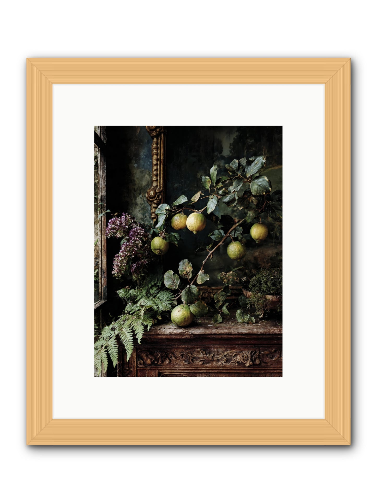 bonheur -- Framed Print - Natural 9x12