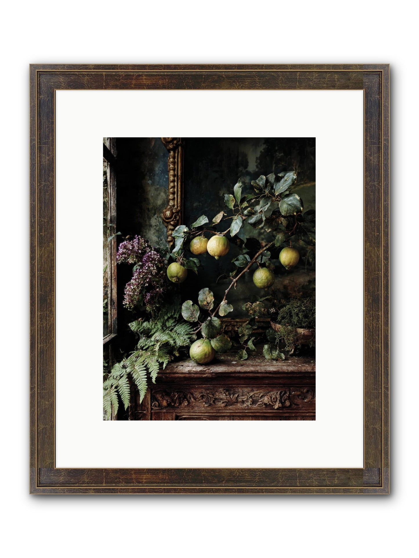 Bonheur Framed Print - Slimwoods Black/Gold 9x12