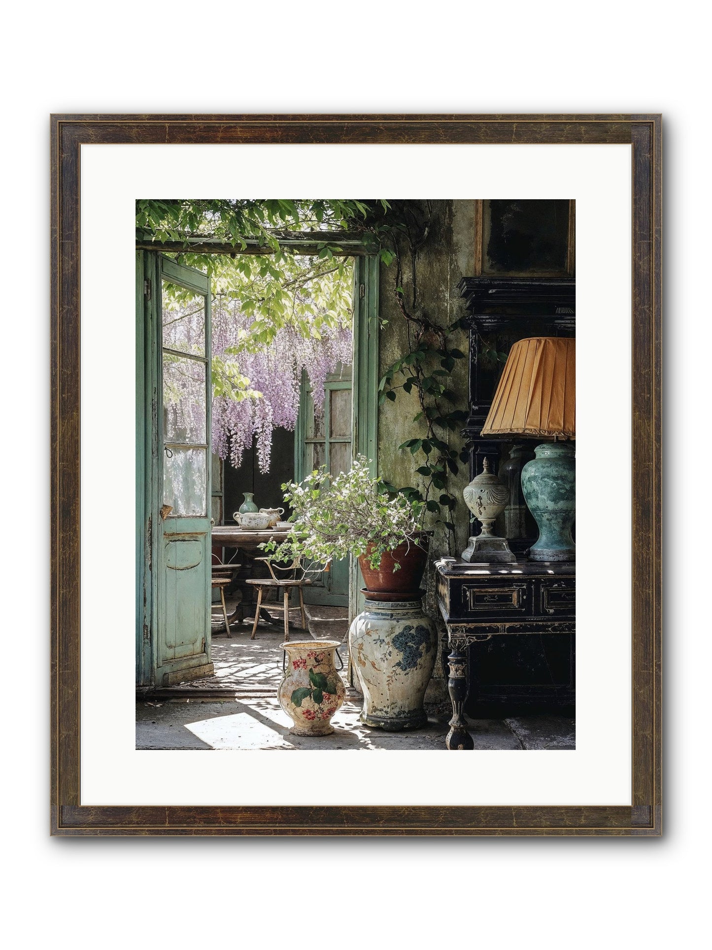 Bonjour Mon Amour Framed Print - Slimwoods Black/Gold 16x20