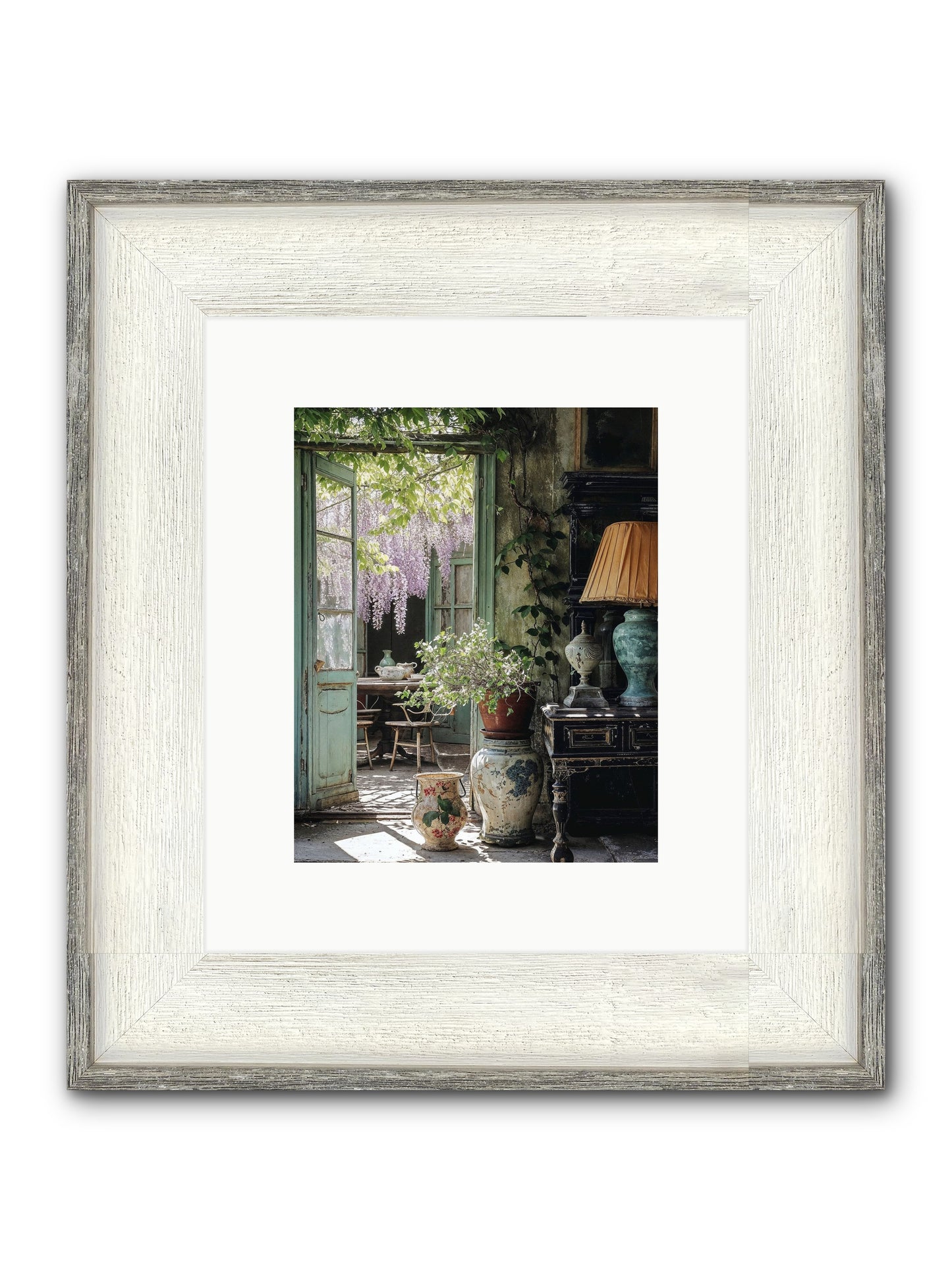 Bonjour Mon Amour Framed Print - Driftwood White 8x10