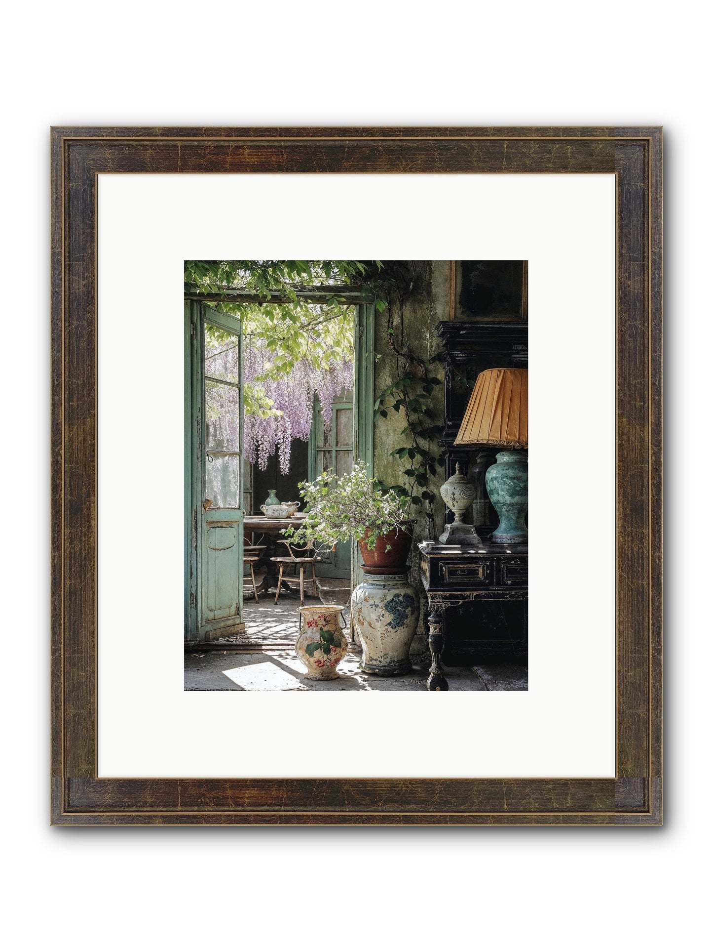 Bonjour Mon Amour Framed Print - Slimwoods Black/Gold 8x10