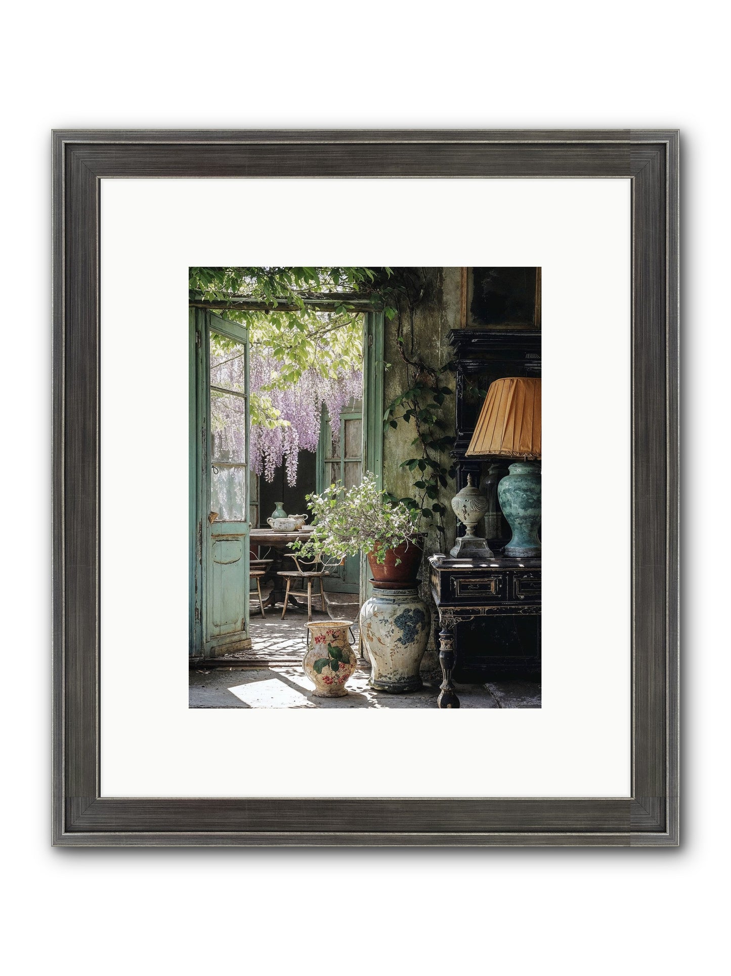 Bonjour Mon Amour Framed Print - Slimwoods Black/Silver 8x10