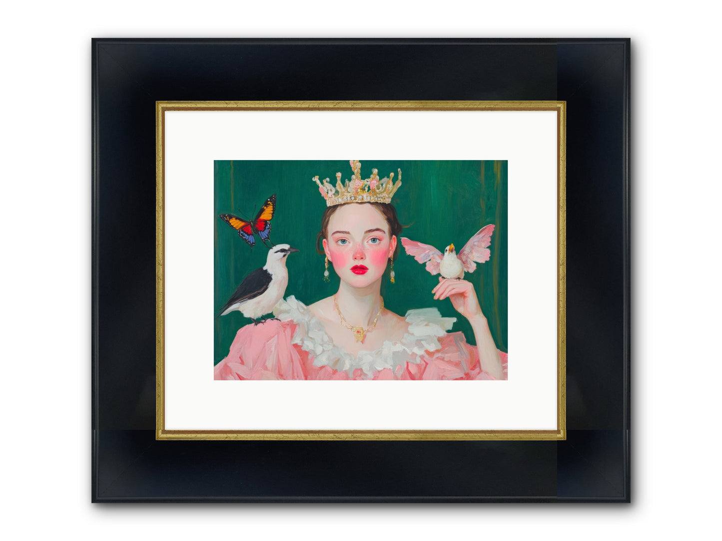 Born To Sparkle Framed Print - Wide Black w/Gold 12x9