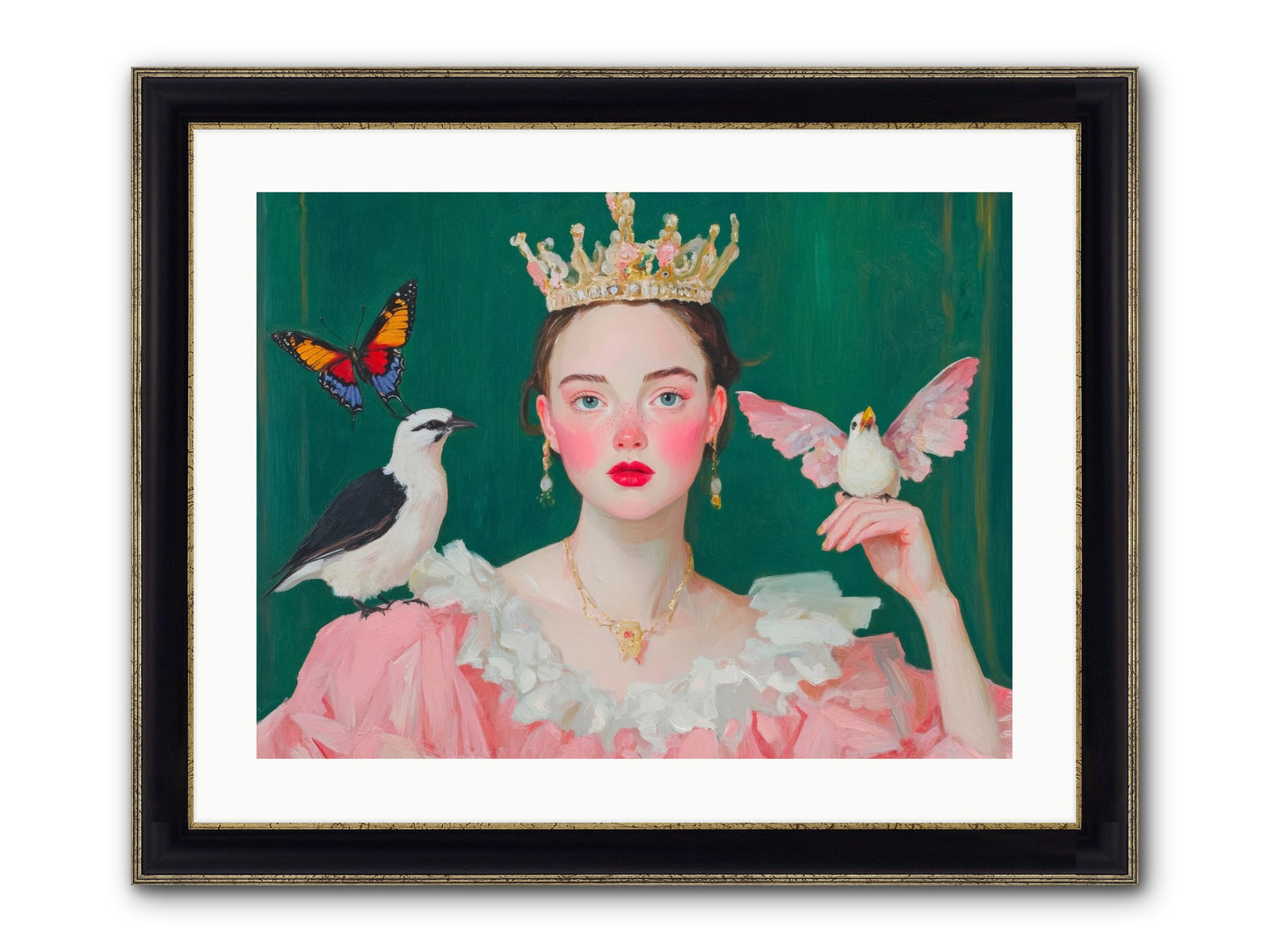 Born To Sparkle Framed Print - Black & Gold 24x18