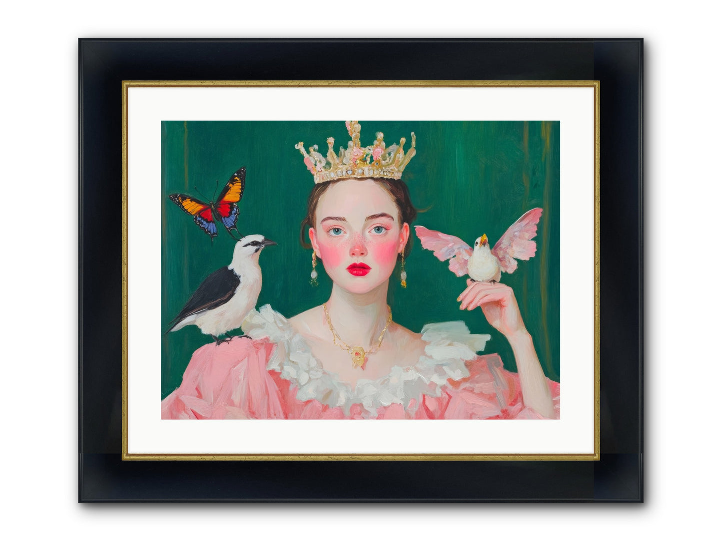 Born To Sparkle Framed Print - Wide Black w/Gold 24x18