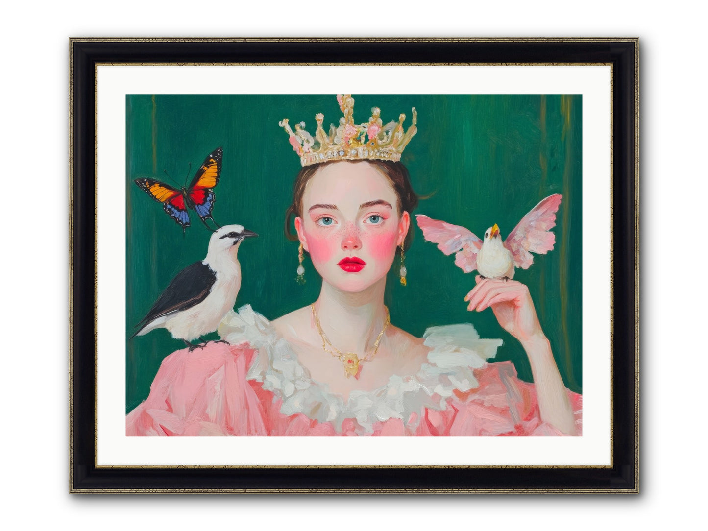 Born To Sparkle Framed Print - Black & Gold 32x24