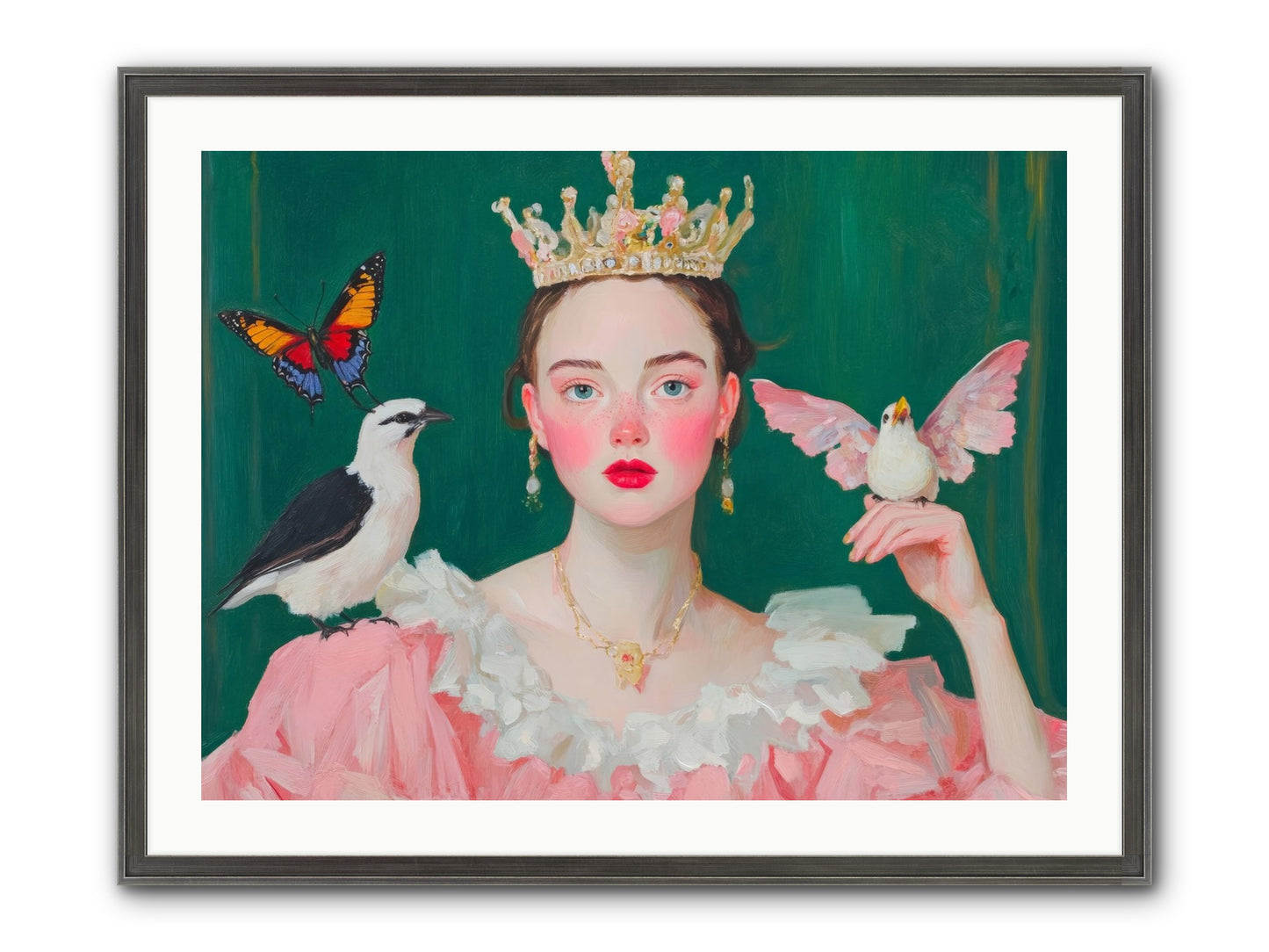 Born To Sparkle Framed Print - Slimwoods Black/Silver 32x24