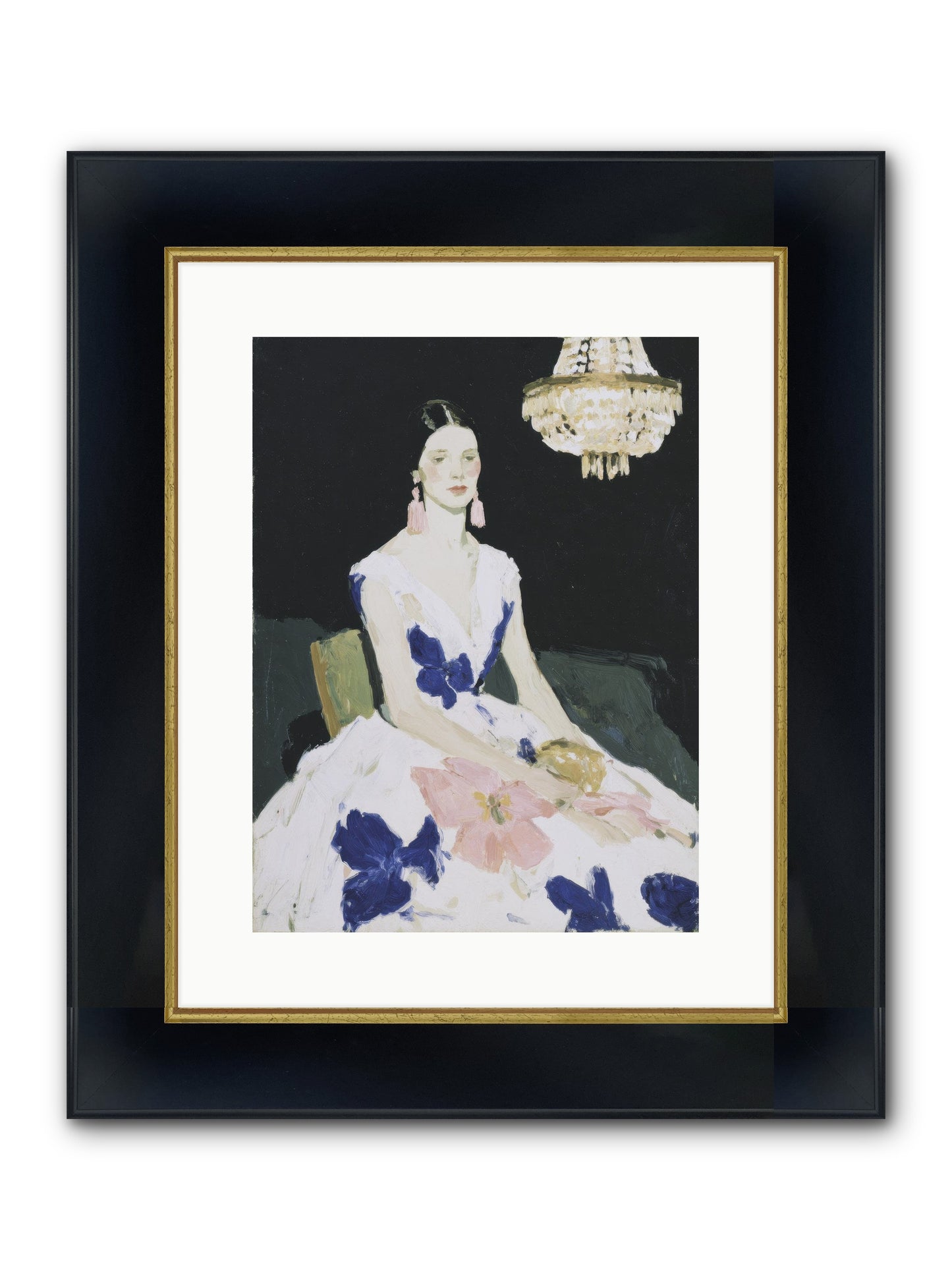 Borrowed Ballroom Framed Print - Wide Black w/Gold 12x16