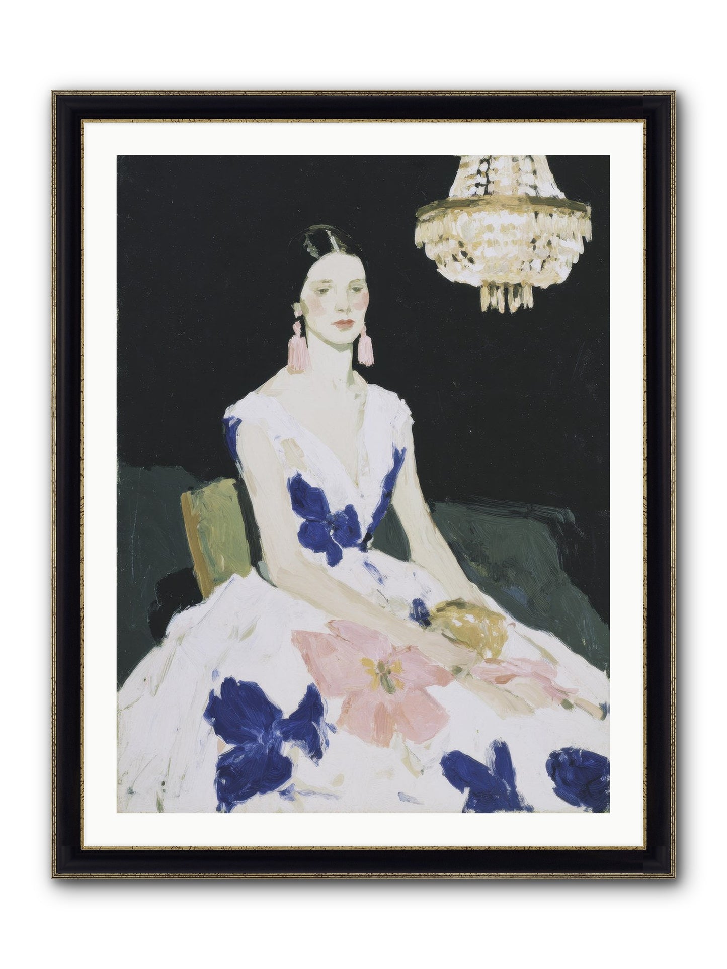 Borrowed Ballroom Framed Print - Black & Gold 30x40