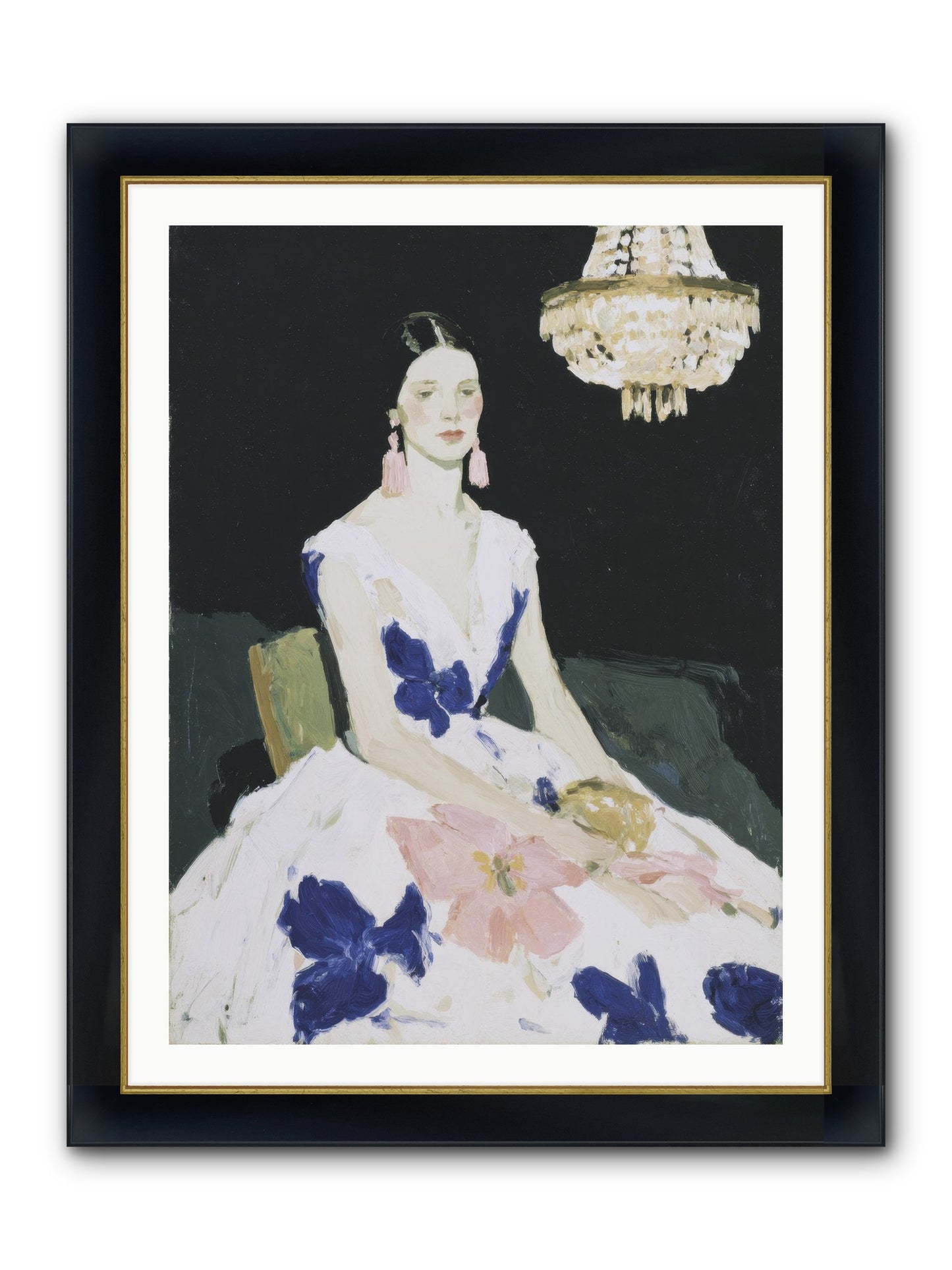 Borrowed Ballroom Framed Print - Wide Black w/Gold 30x40