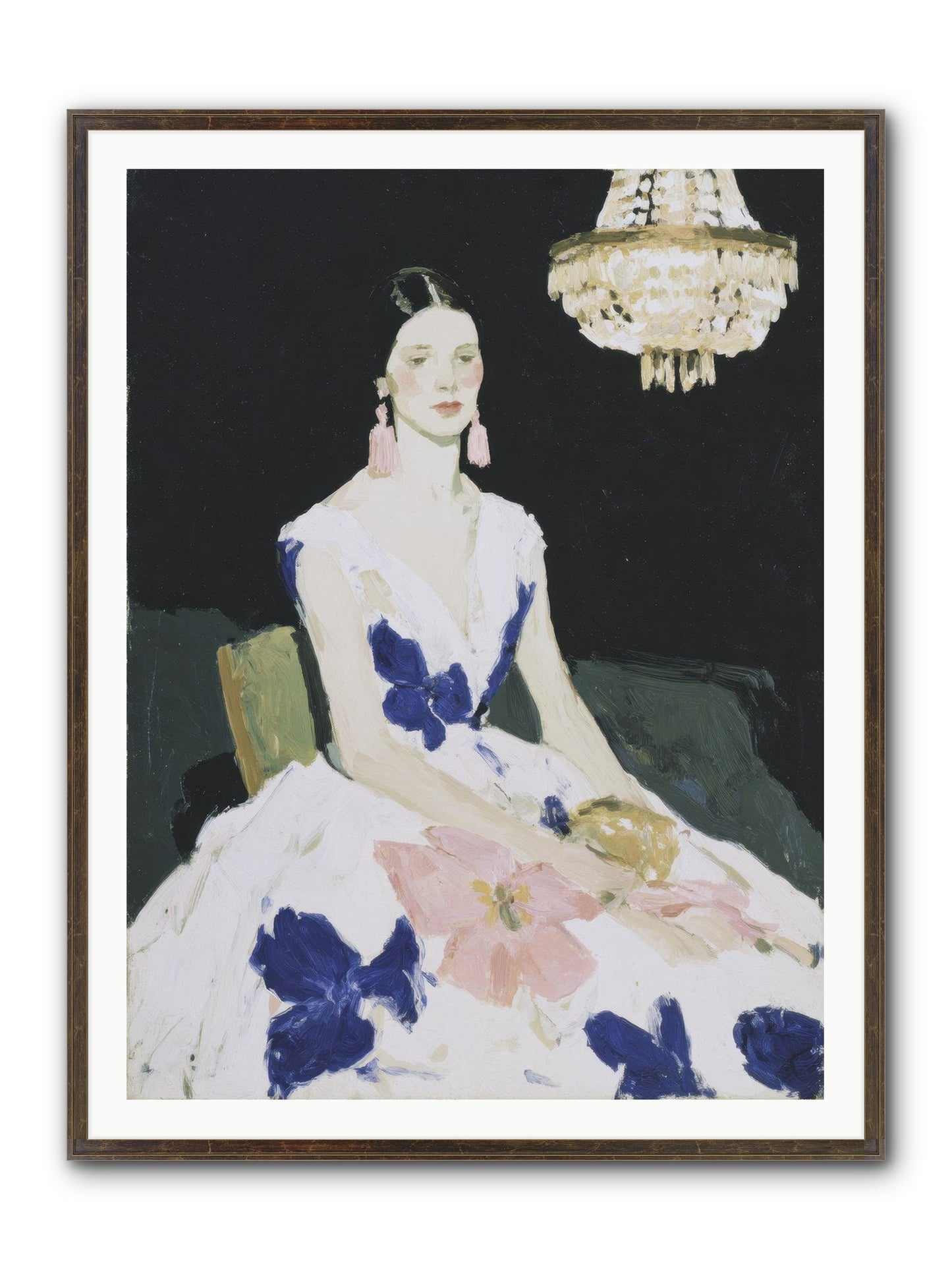 Borrowed Ballroom Framed Print - Slimwoods Black/Gold 36x48