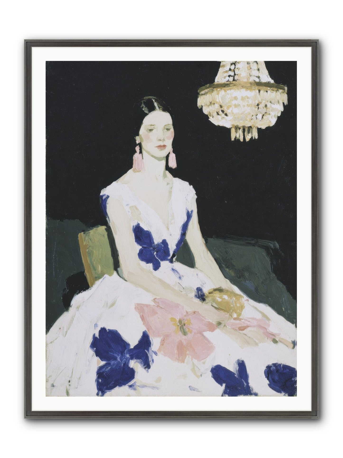 Borrowed Ballroom Framed Print - Slimwoods Black/Silver 36x48