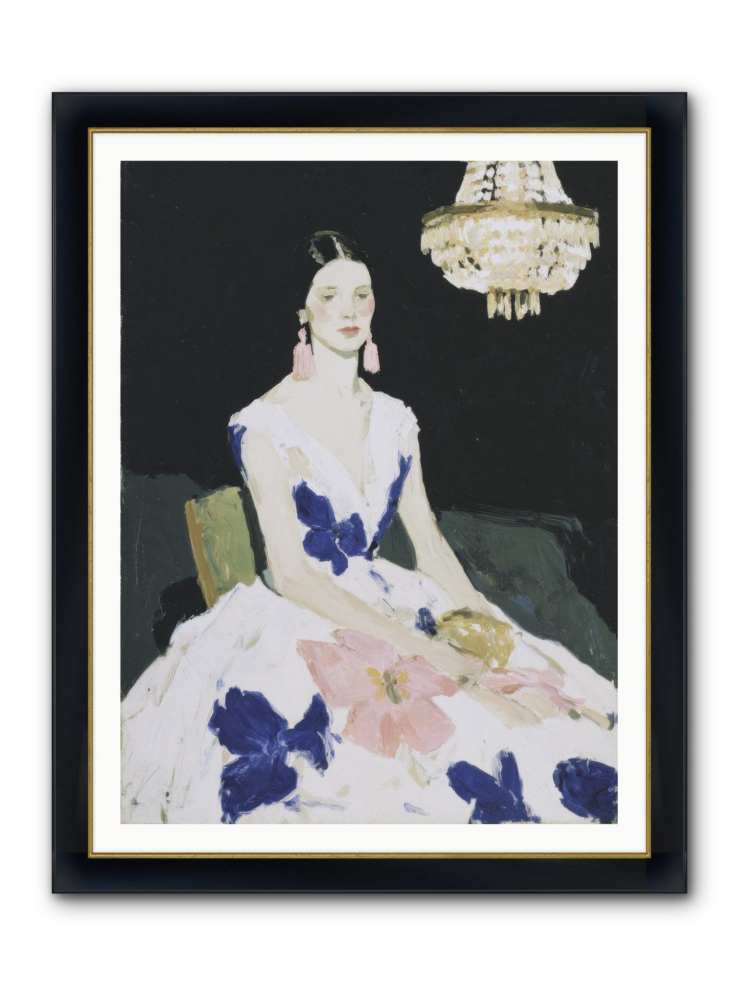 Borrowed Ballroom Framed Print - Wide Black w/Gold 36x48