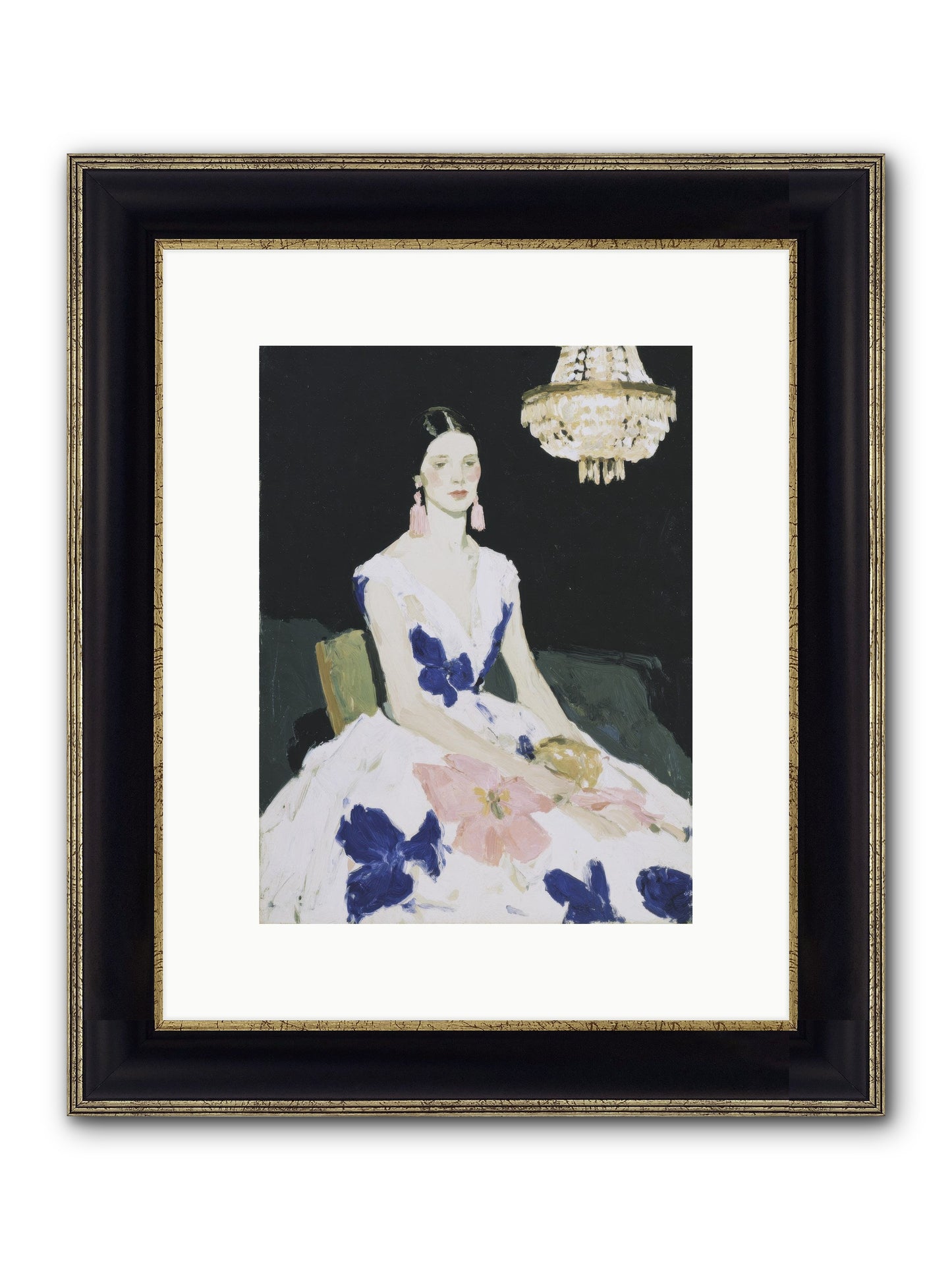 Borrowed Ballroom Framed Print - Black & Gold 9x12