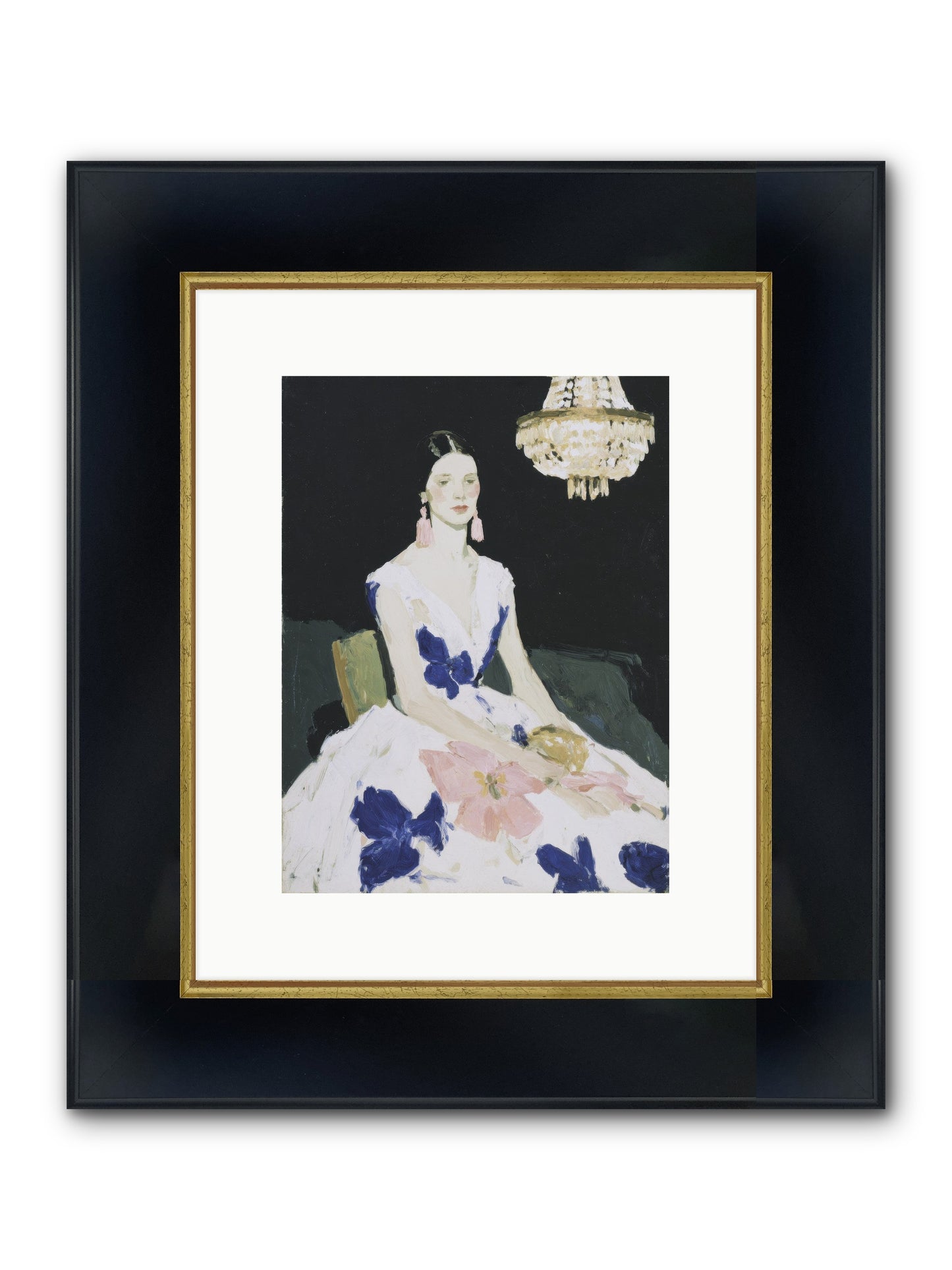 Borrowed Ballroom Framed Print - Wide Black w/Gold 9x12