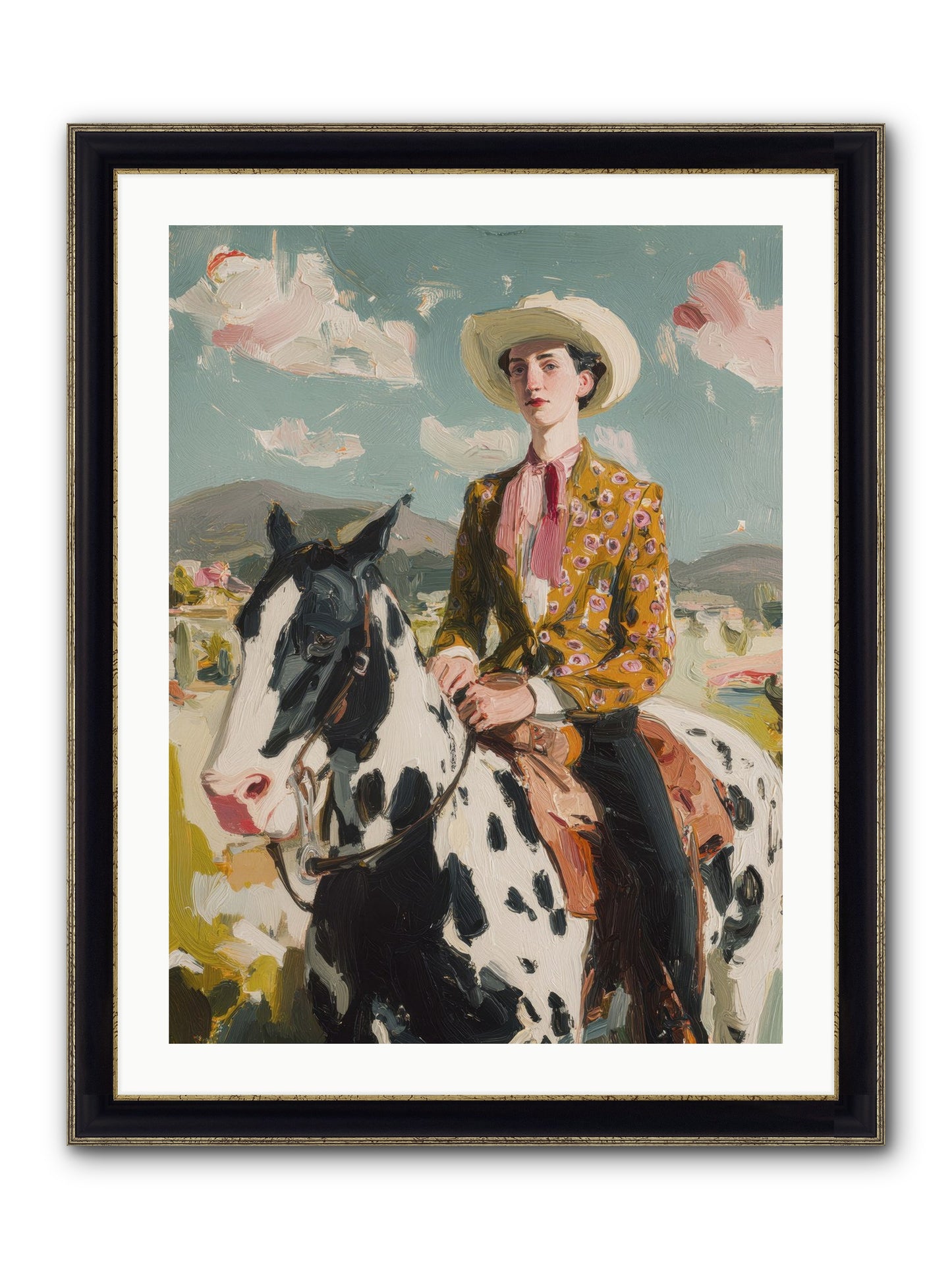 Borrowed From Dreams Framed Print - Black & Gold 24x32