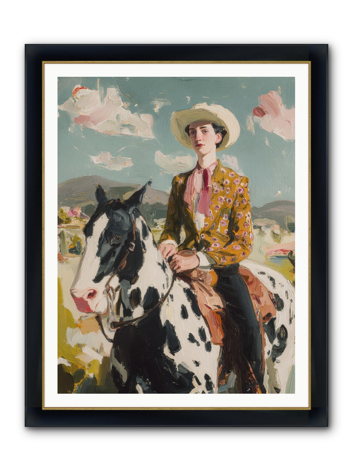 Borrowed From Dreams Framed Print - Wide Black w/Gold 36x48