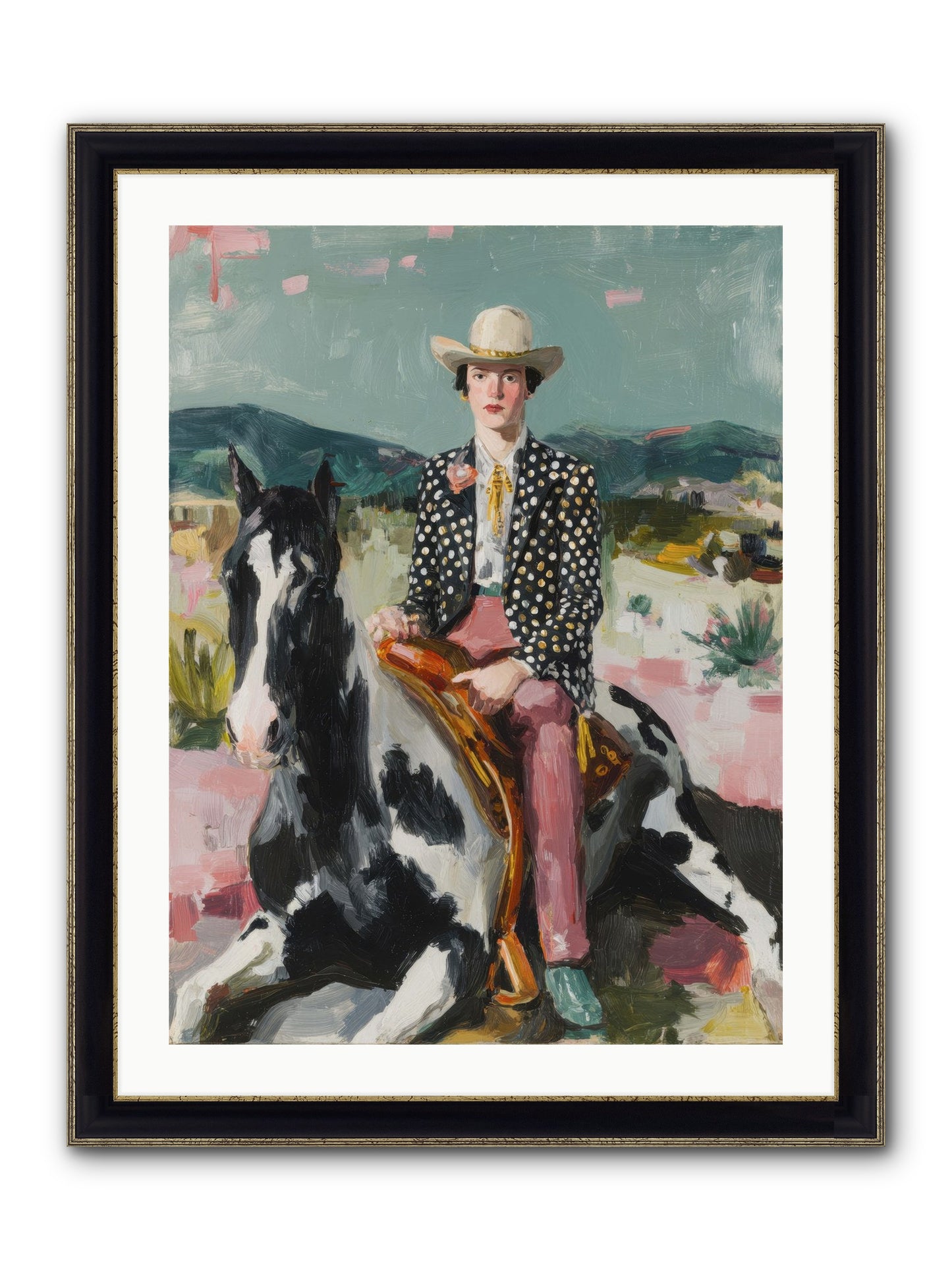 Borrowed From Dusk Framed Print - Black & Gold 24x32