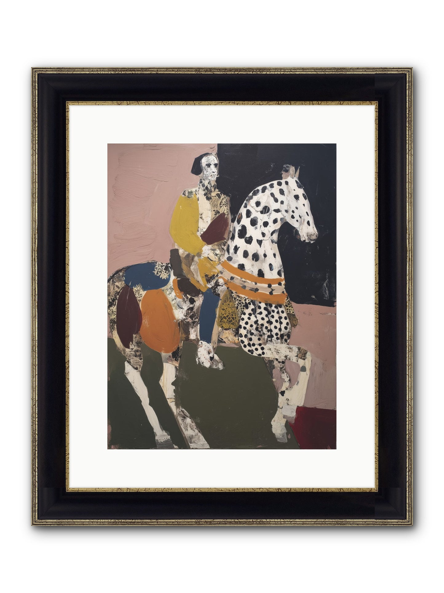 Borrowed Ladder Framed Print - Black & Gold 12x16