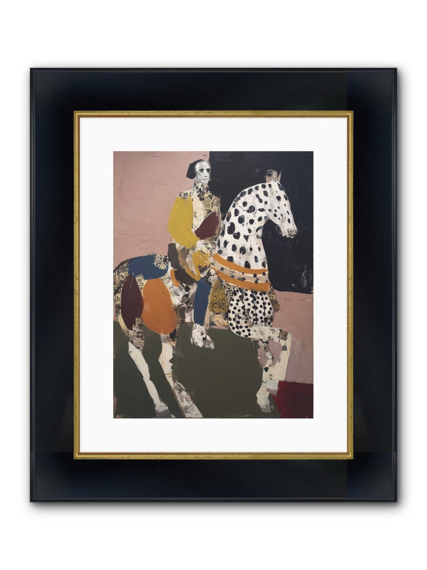 Borrowed Ladder Framed Print - Wide Black w/Gold 12x16