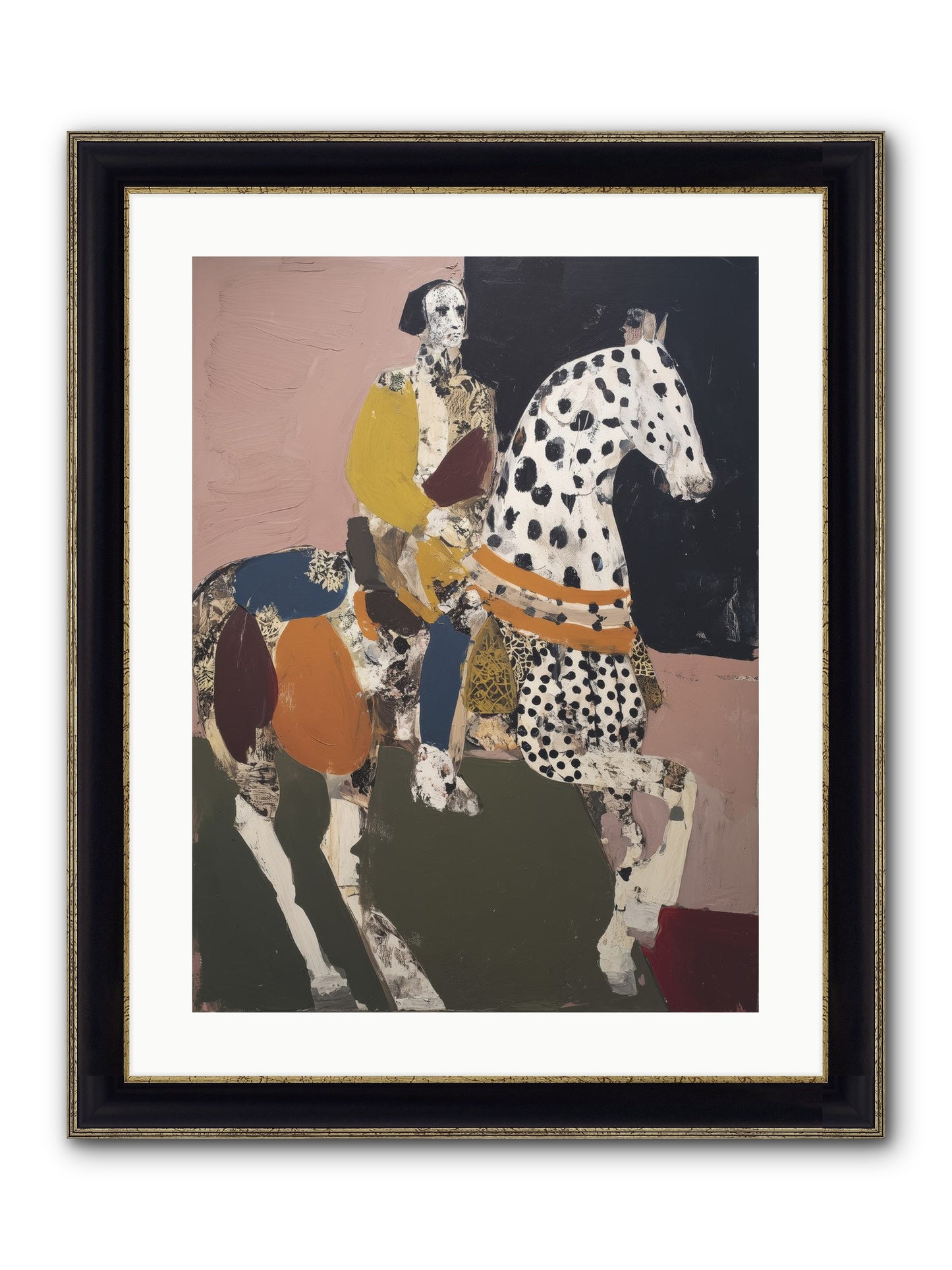 Borrowed Ladder Framed Print - Black & Gold 18x24