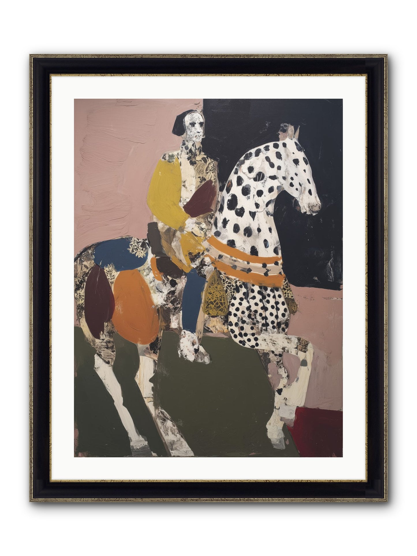 Borrowed Ladder Framed Print - Black & Gold 24x32