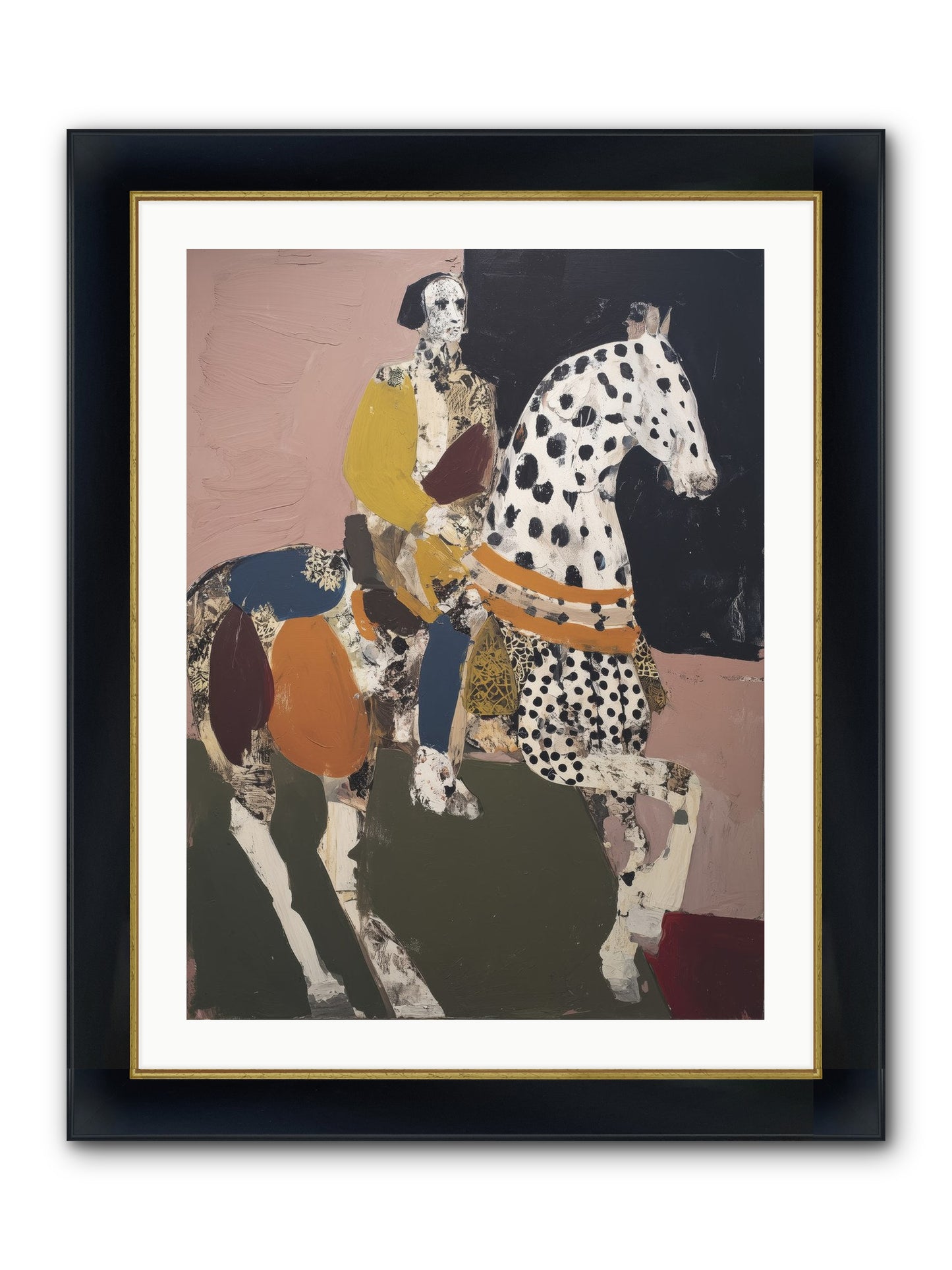 Borrowed Ladder Framed Print - Wide Black w/Gold 24x32