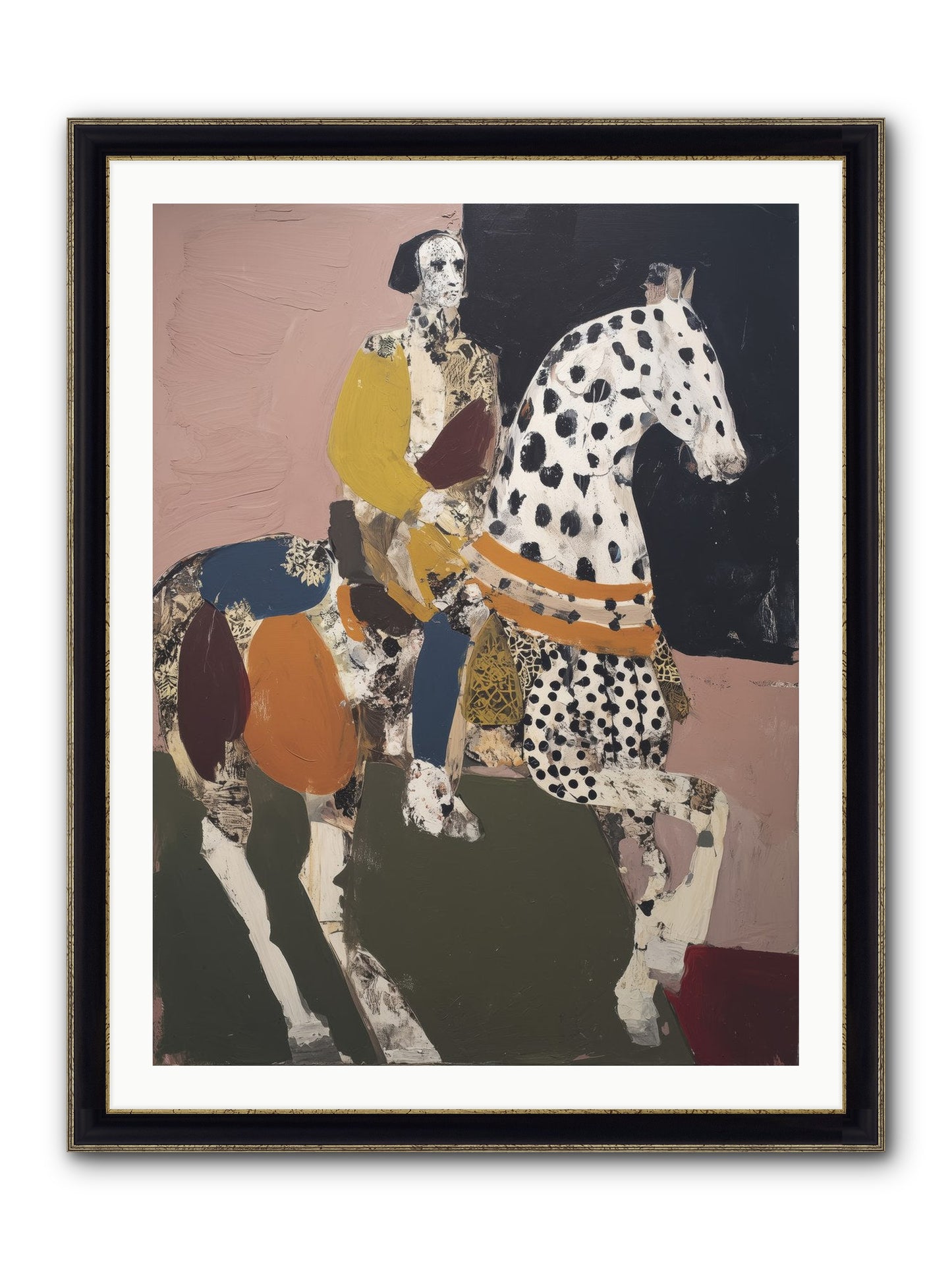 Borrowed Ladder Framed Print - Black & Gold 30x40