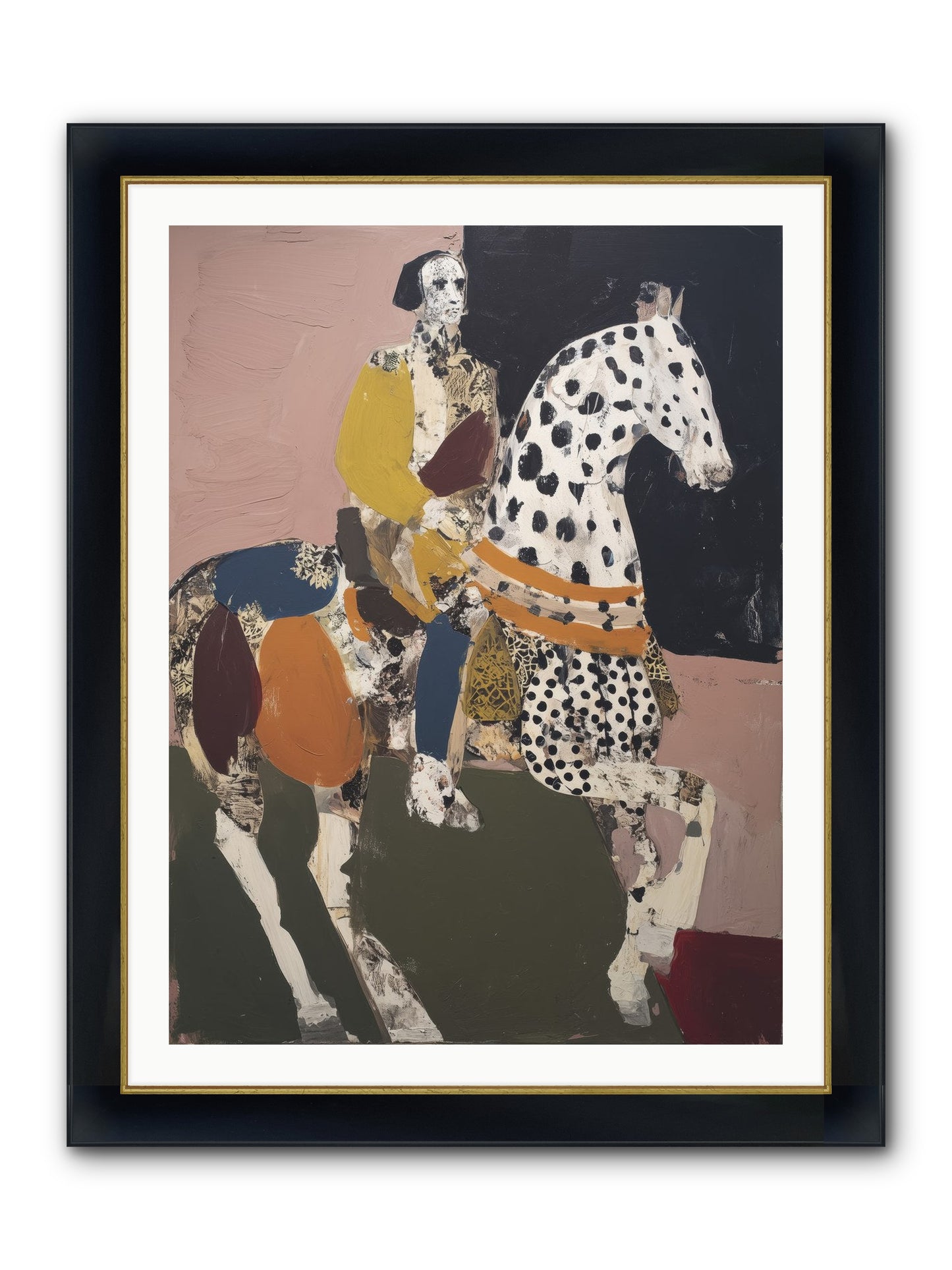 Borrowed Ladder Framed Print - Wide Black w/Gold 30x40
