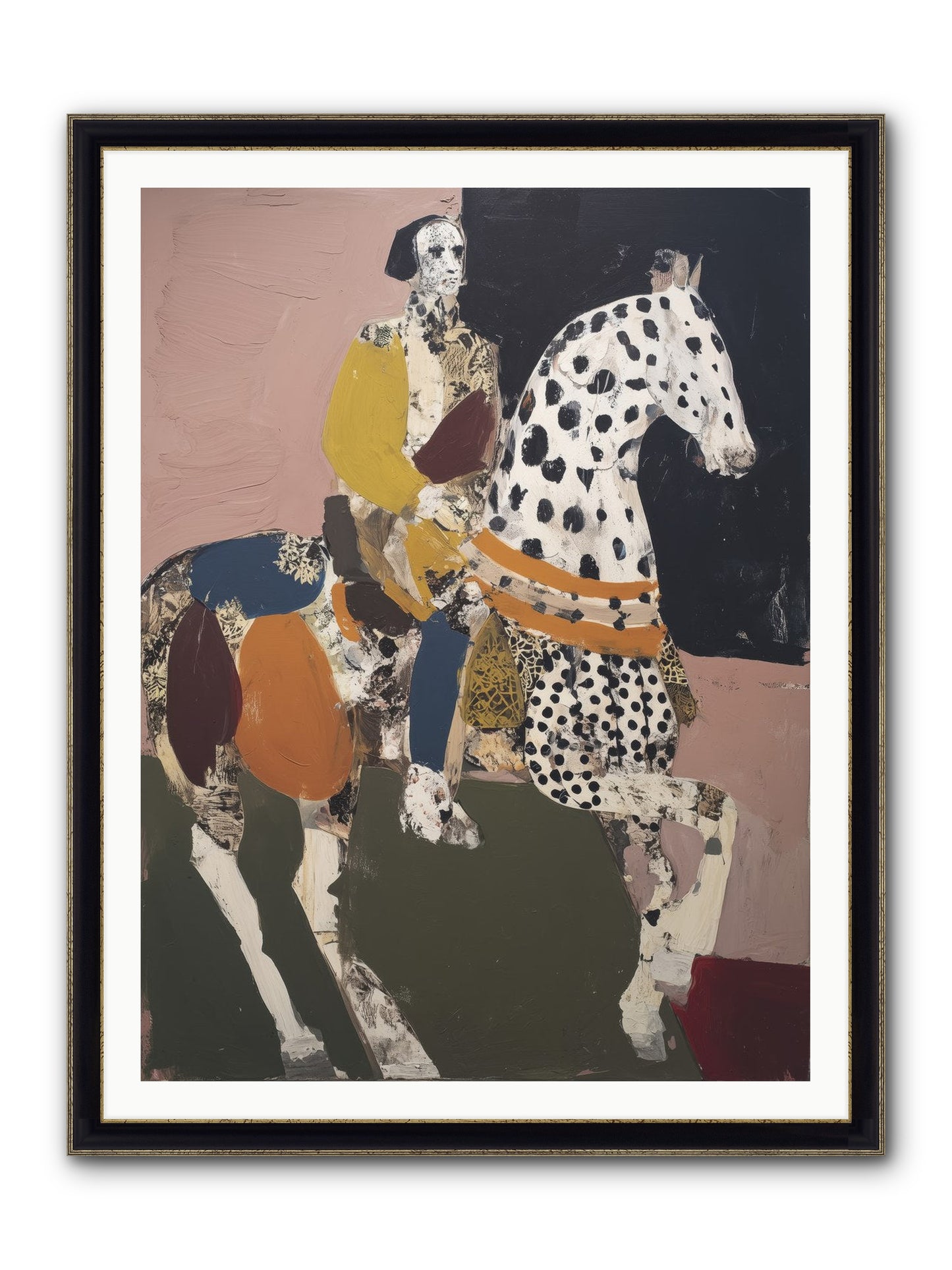 Borrowed Ladder Framed Print - Black & Gold 36x48