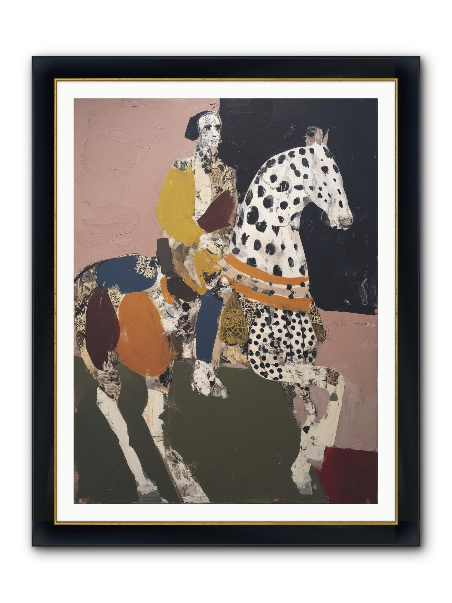 Borrowed Ladder Framed Print - Wide Black w/Gold 36x48